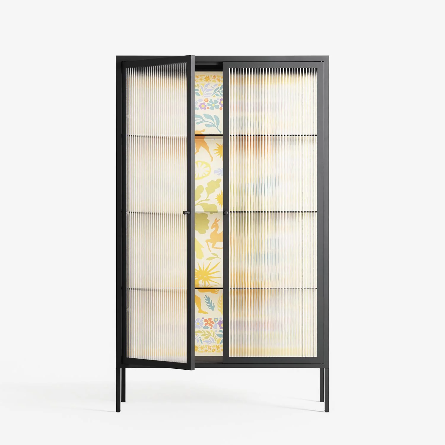 Sunbrother 3 - Cabinet - Nick Liefhebber - Antracite - Reeded glass - Image 2