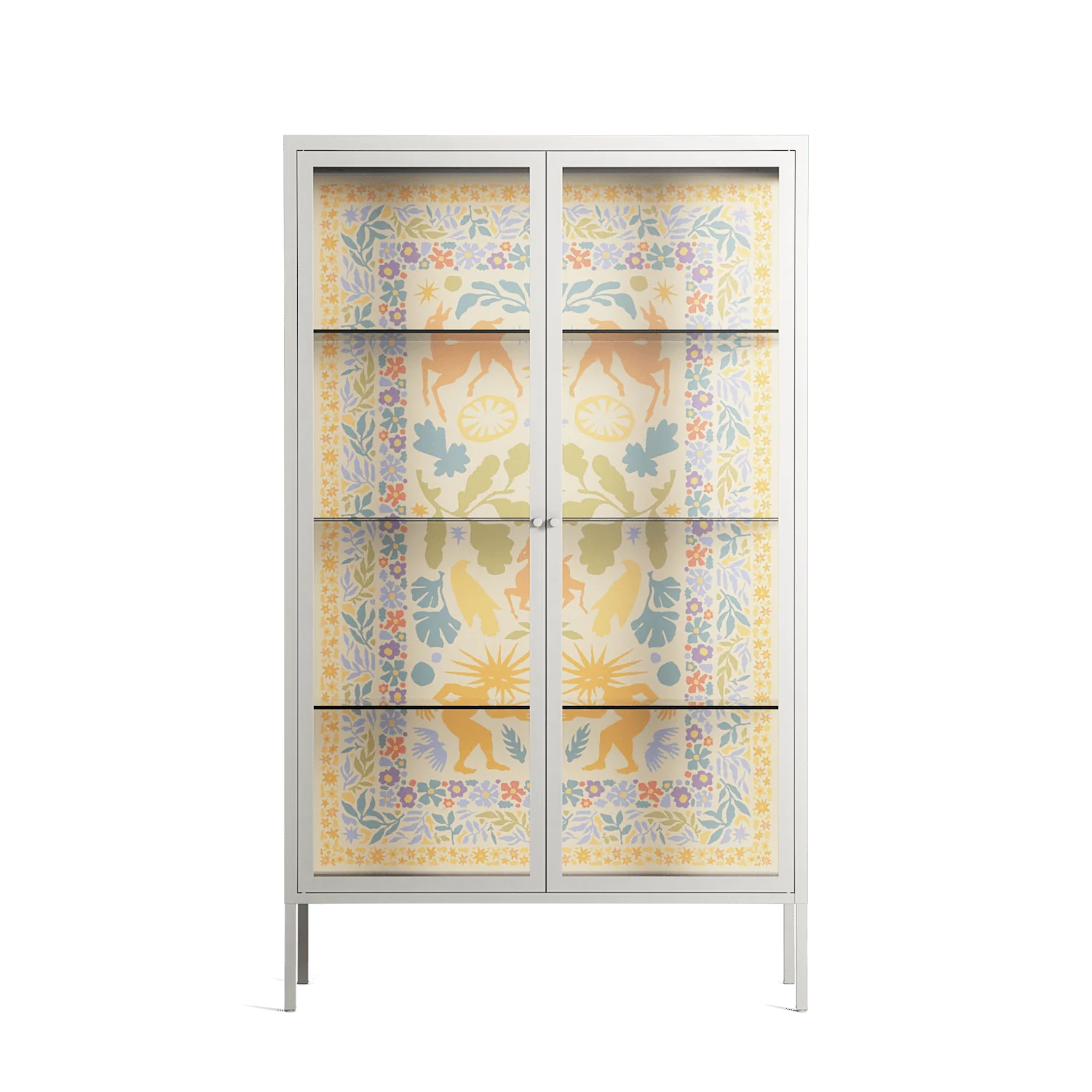 Sunbrother 3 - Cabinet - Nick Liefhebber - Chalk - Clear glass