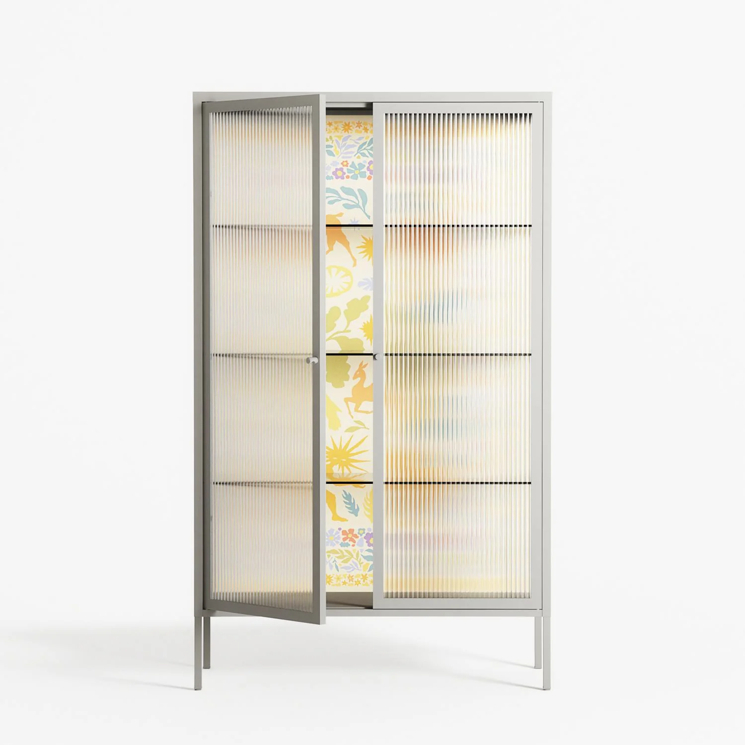 Sunbrother 3 - Cabinet - Nick Liefhebber - Chalk - Reeded glass - Image 2
