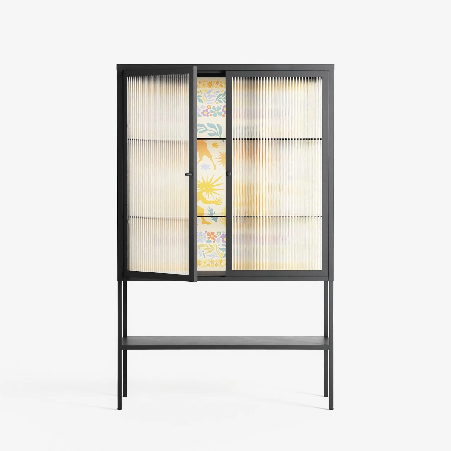 Sunbrother 3 - Loft Cabinet - Nick Liefhebber - Antracite - Reeded glass - Image 2