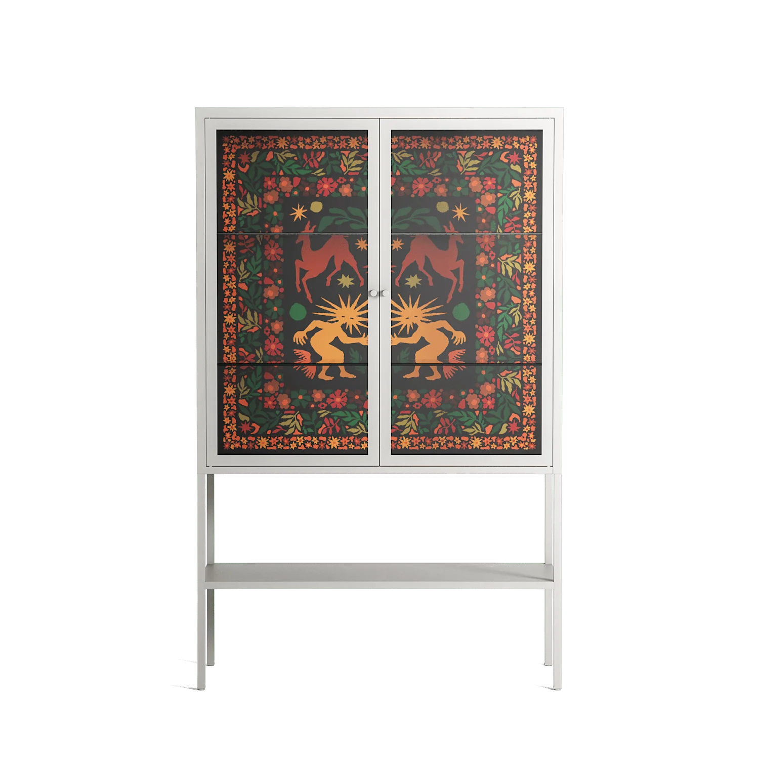 Sunbrother - Loft Cabinet - Nick Liefhebber - Chalk - Clear glass