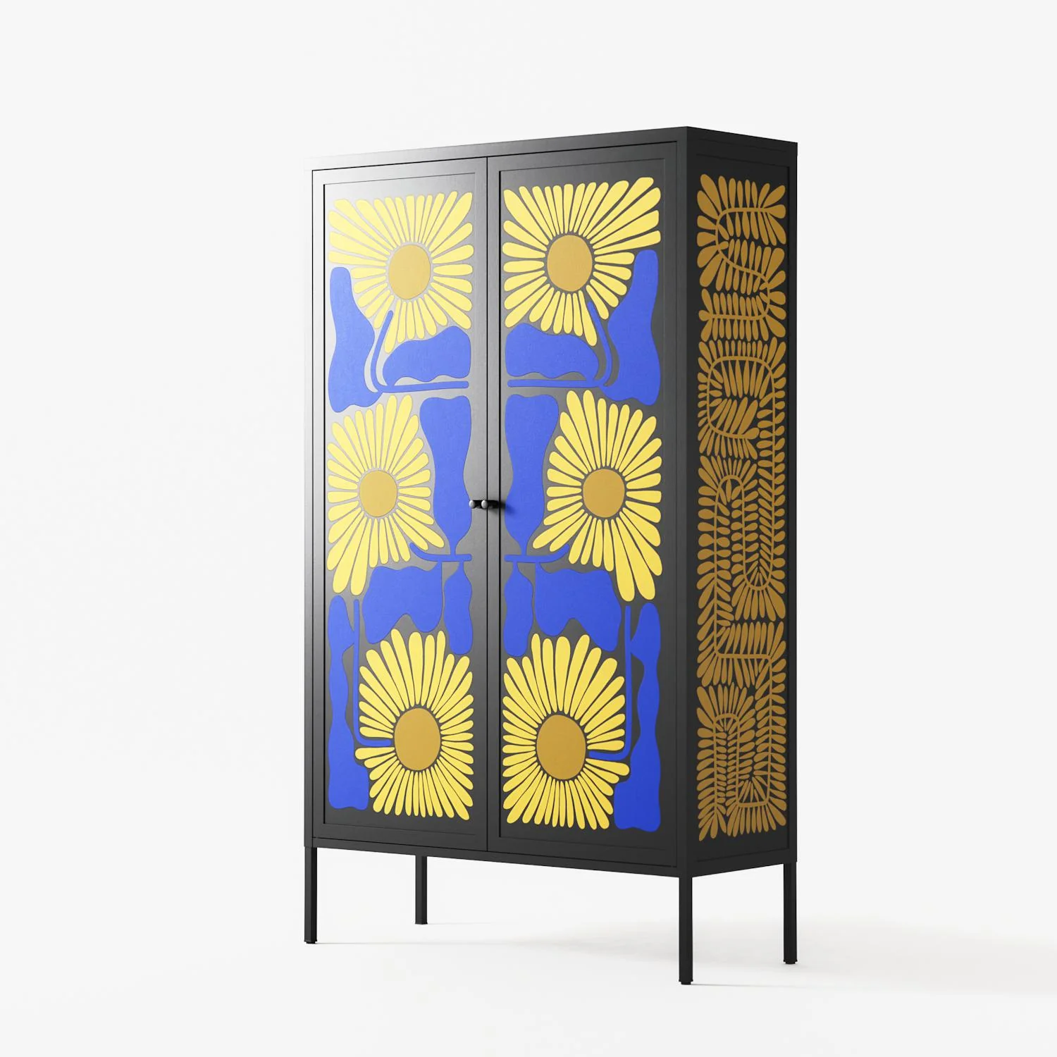Sunflowers - Cabinet - Sandra Hutter - Antracite - Overlay Metal - Image 2