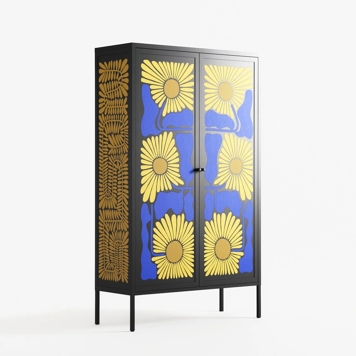 Sunflowers - Cabinet - Sandra Hutter - Antracite - Overlay Metal - Image 4