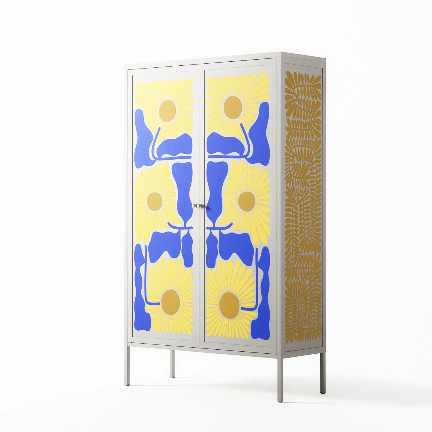 Sunflowers - Cabinet - Sandra Hutter - Chalk - Overlay Metal - Image 2