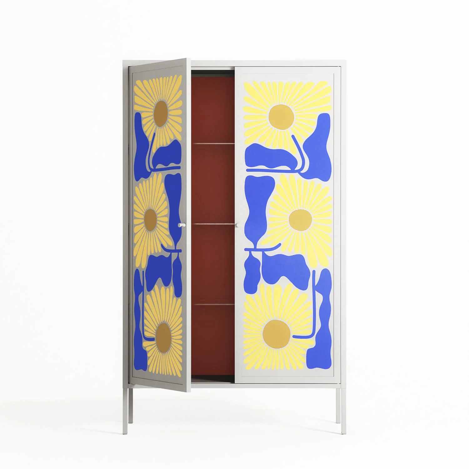 Sunflowers - Cabinet - Sandra Hutter - Chalk - Overlay Metal - Image 3
