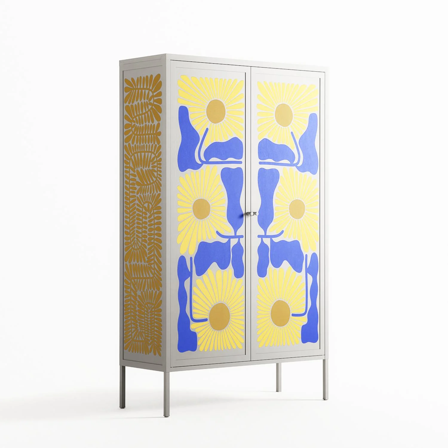Sunflowers - Cabinet - Sandra Hutter - Chalk - Overlay Metal - Image 4