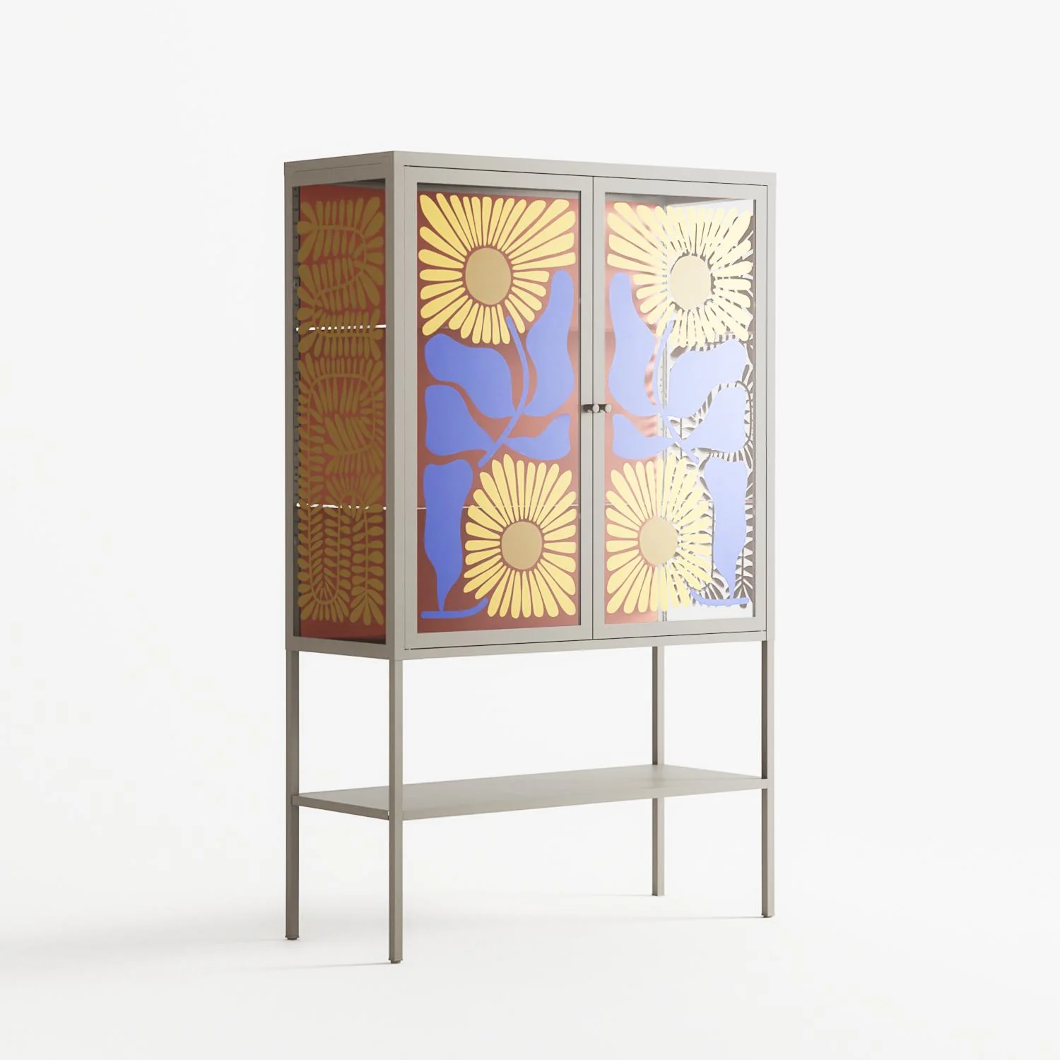 Sunflowers - Loft Cabinet - Sandra Hutter - Pebble - Overlay Glass - Image 4