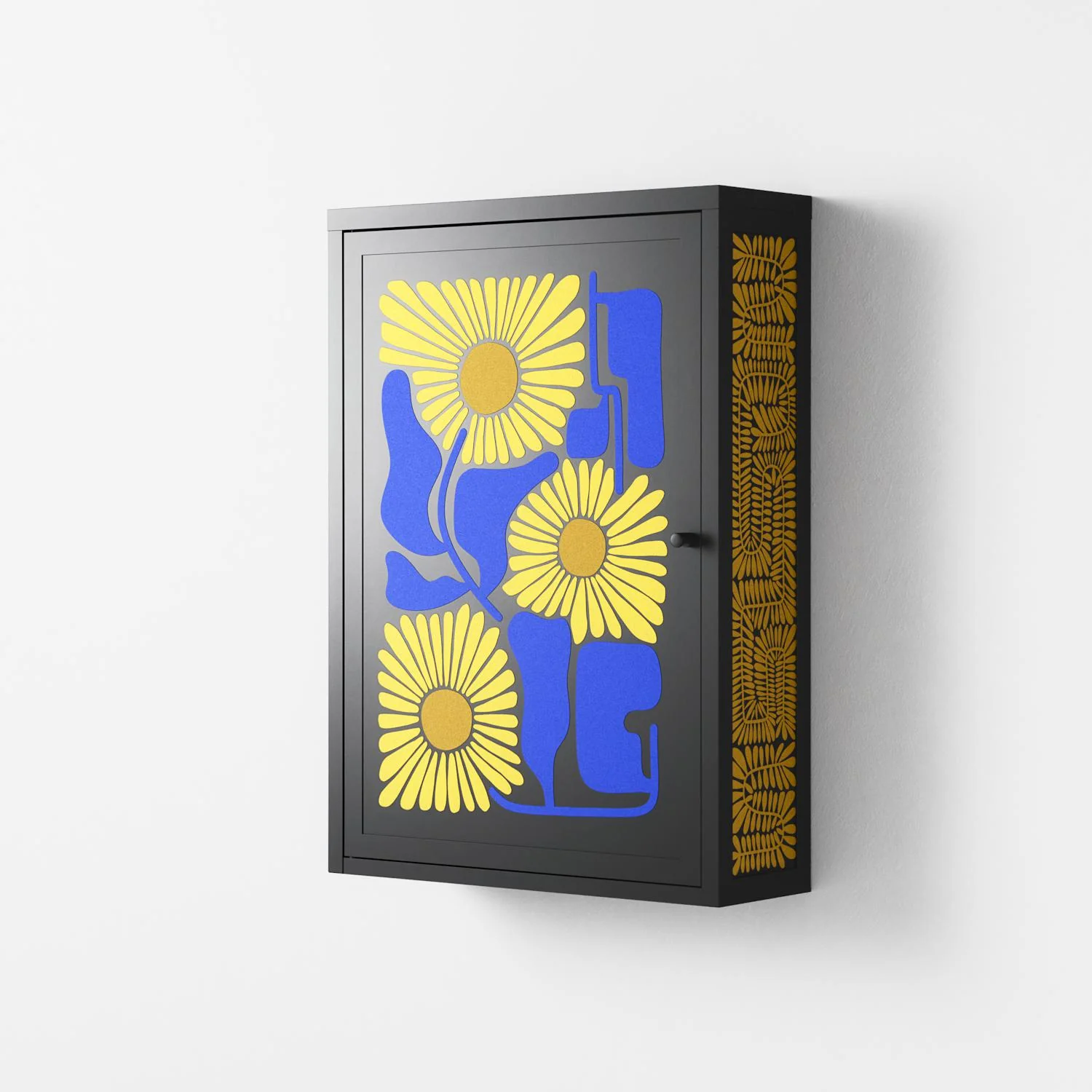 Sunflowers - Wall Cabinet - Sandra Hutter - Antracite - Overlay Metal - Image 2