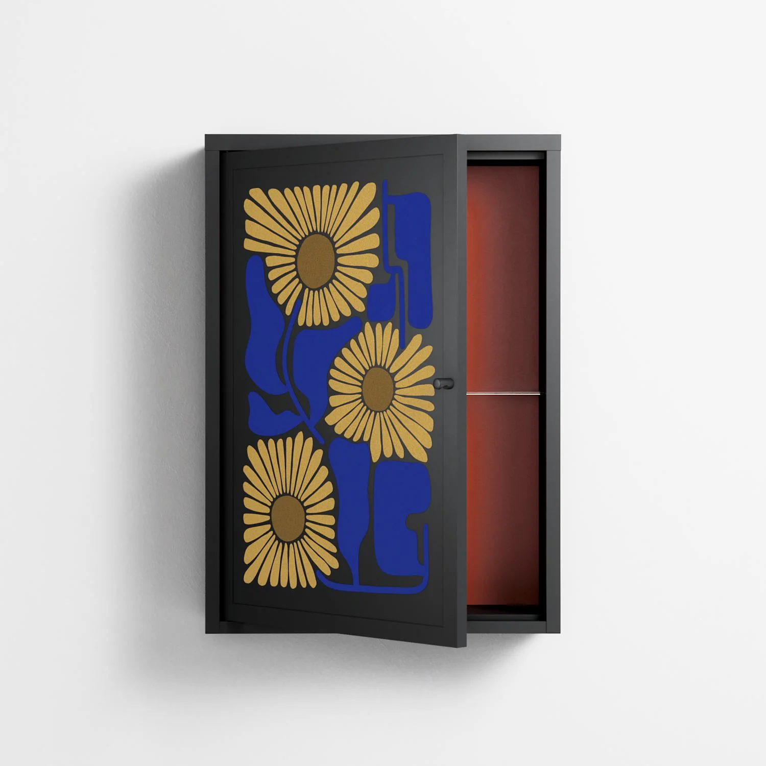 Sunflowers - Wall Cabinet - Sandra Hutter - Antracite - Overlay Metal - Image 3