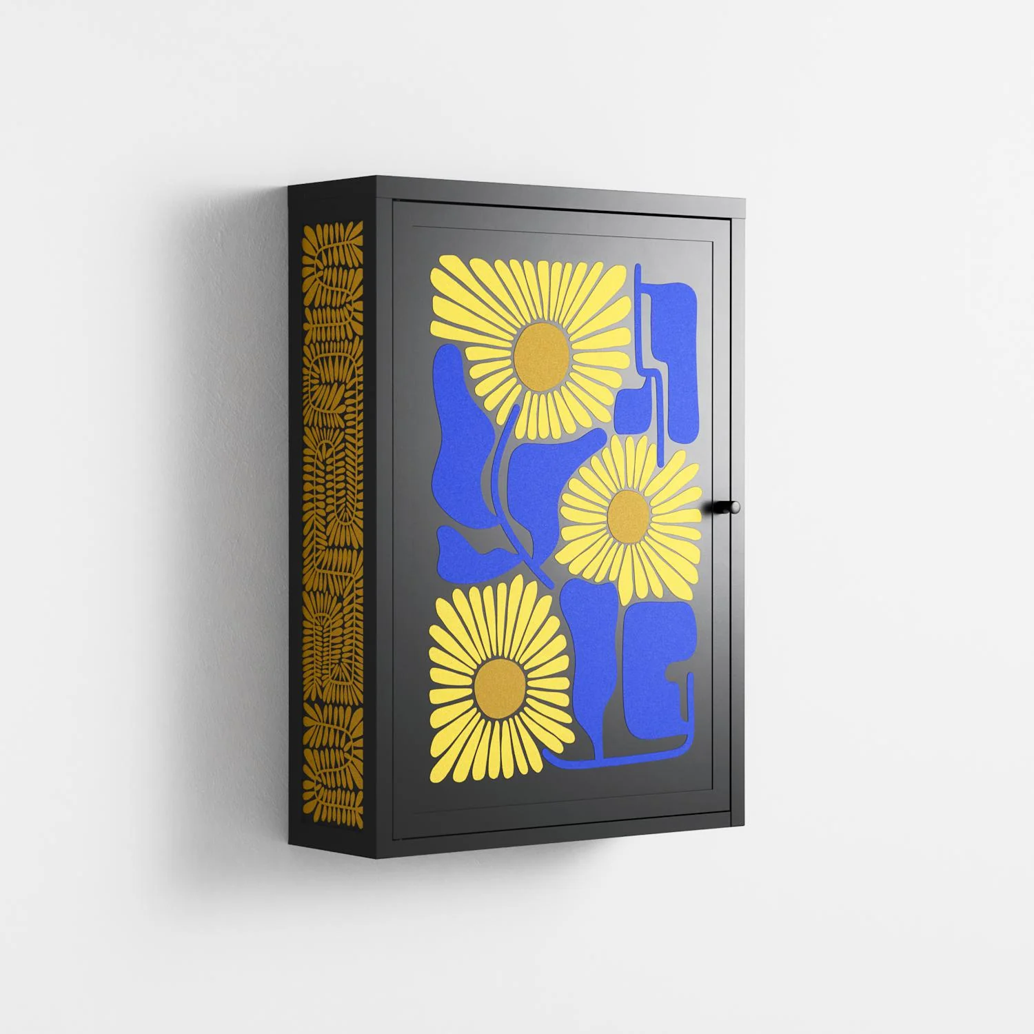Sunflowers - Wall Cabinet - Sandra Hutter - Antracite - Overlay Metal - Image 4