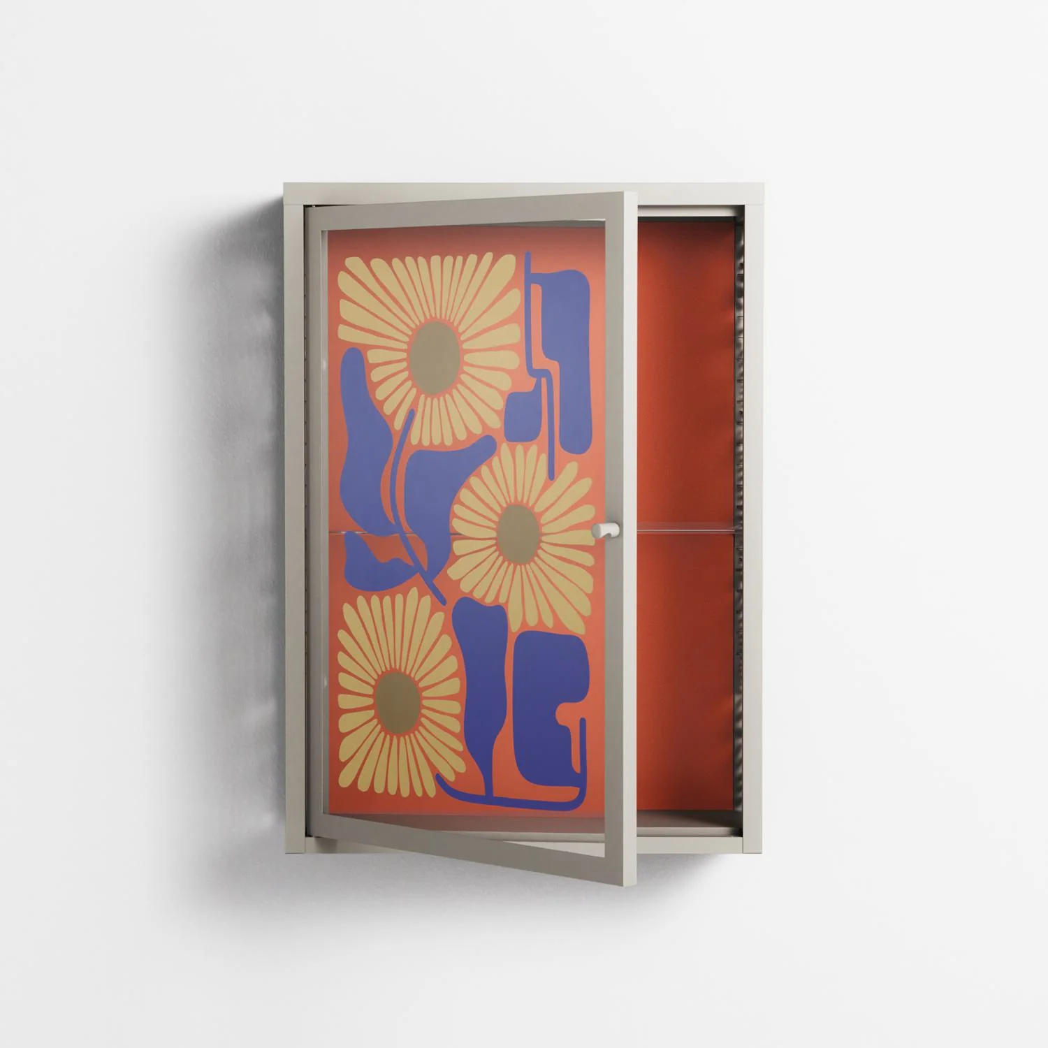 Sunflowers - Wall Cabinet - Sandra Hutter - Pebble - Overlay Glass - Image 3