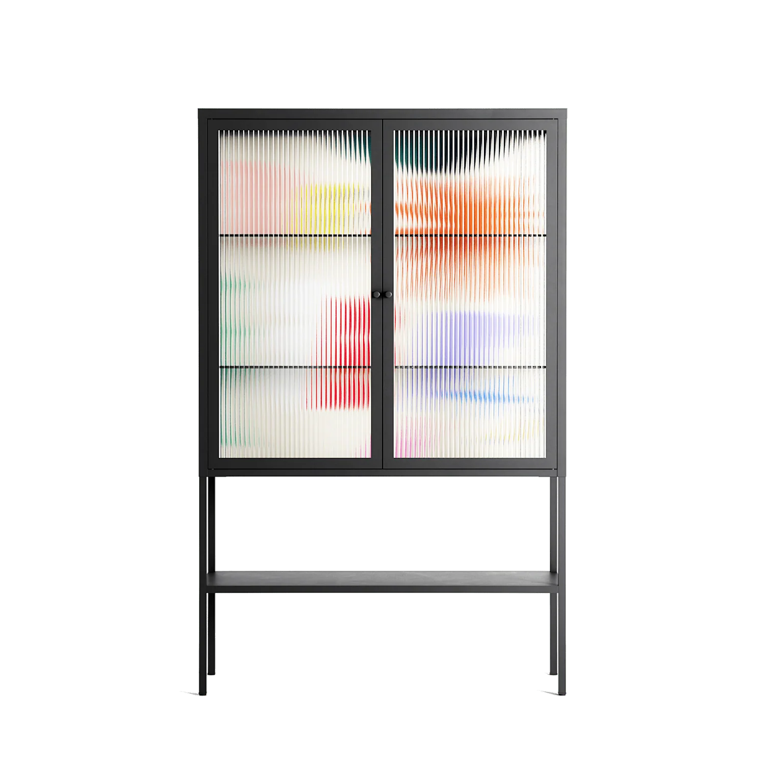 Surrender Shapes - Loft Cabinet - Aley Wild - Antracite - Reeded glass