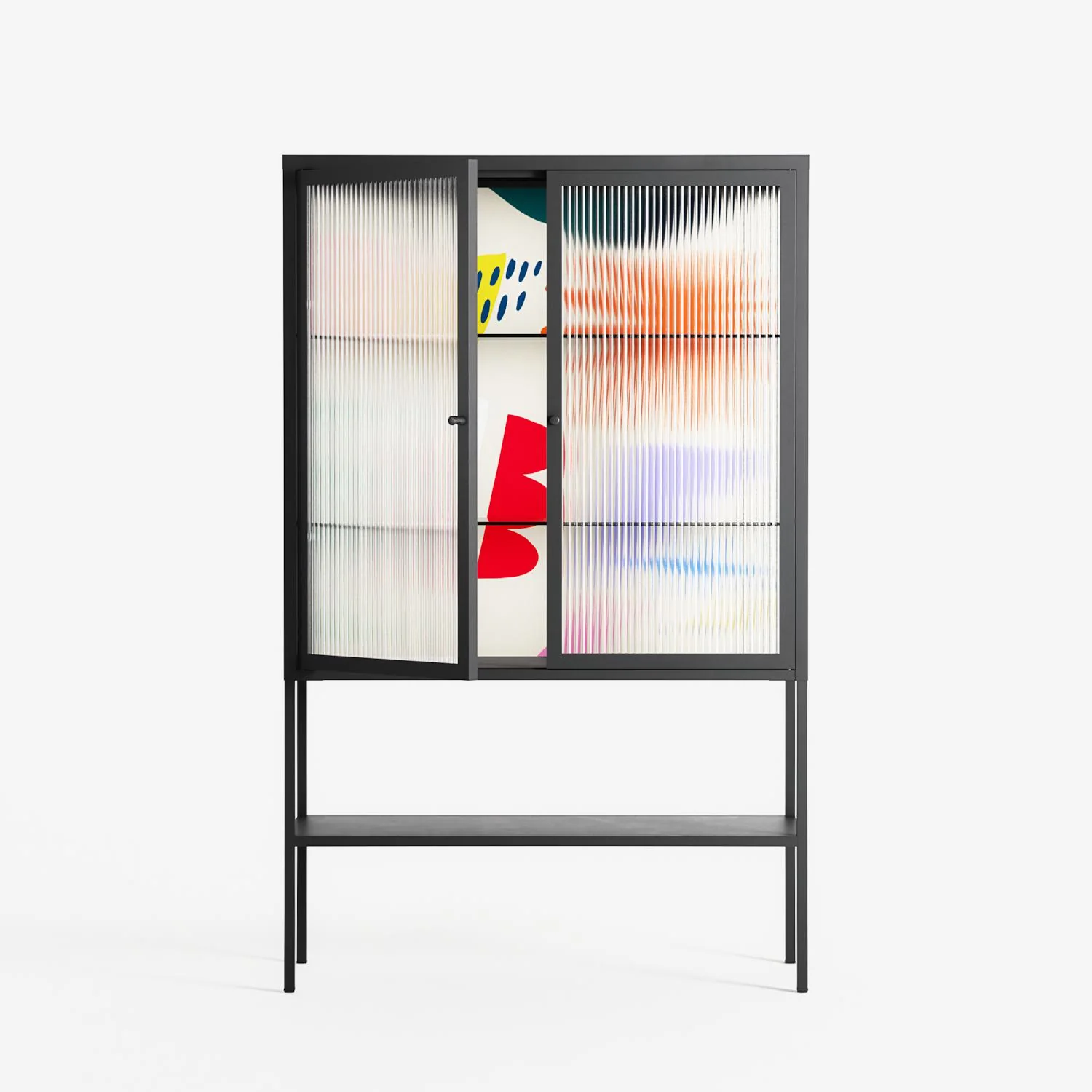 Surrender Shapes - Loft Cabinet - Aley Wild - Antracite - Reeded glass - Image 2