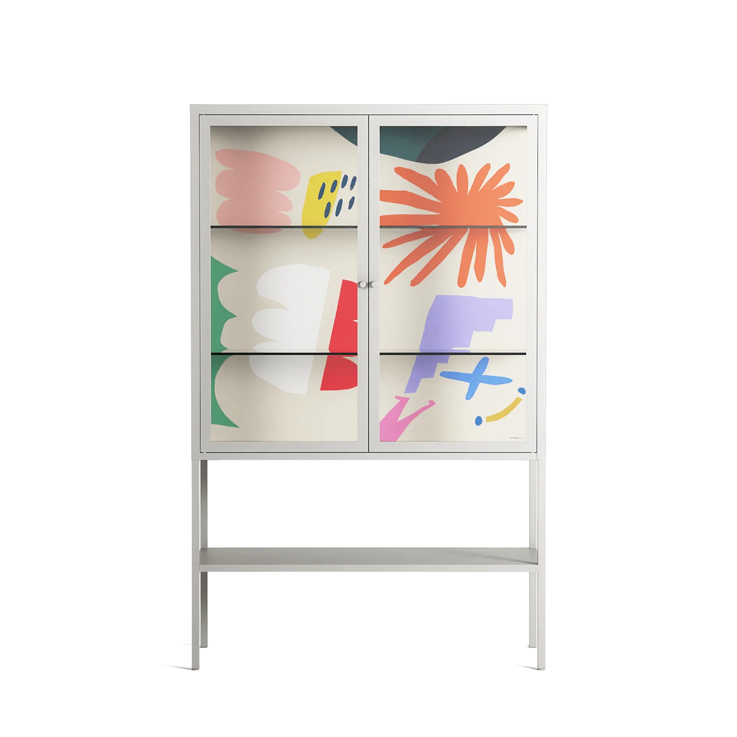 Surrender Shapes - Loft Cabinet - Aley Wild - Chalk - Clear glass