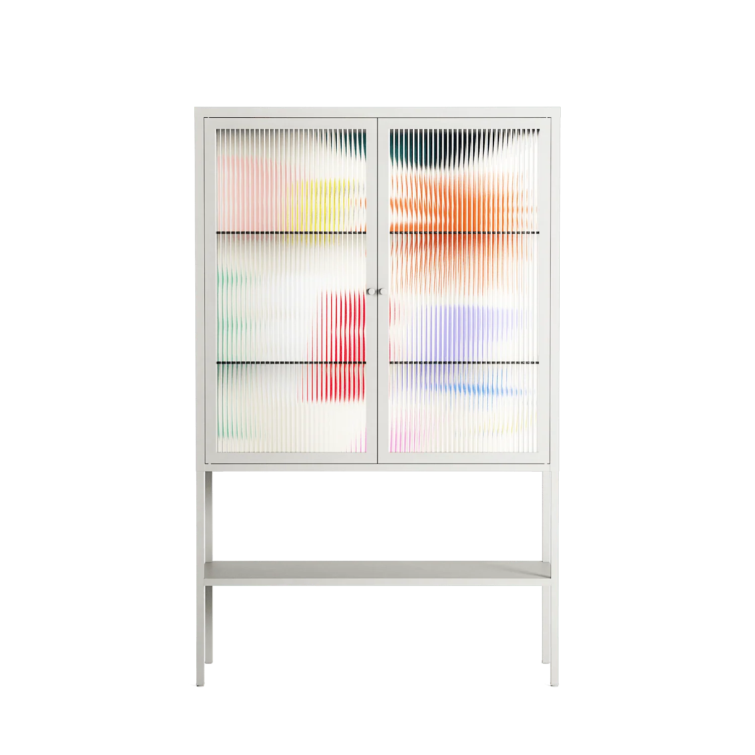 Surrender Shapes - Loft Cabinet - Aley Wild - Chalk - Reeded glass