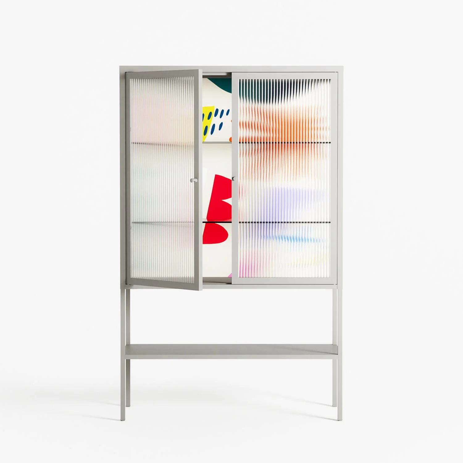Surrender Shapes - Loft Cabinet - Aley Wild - Chalk - Reeded glass - Image 2