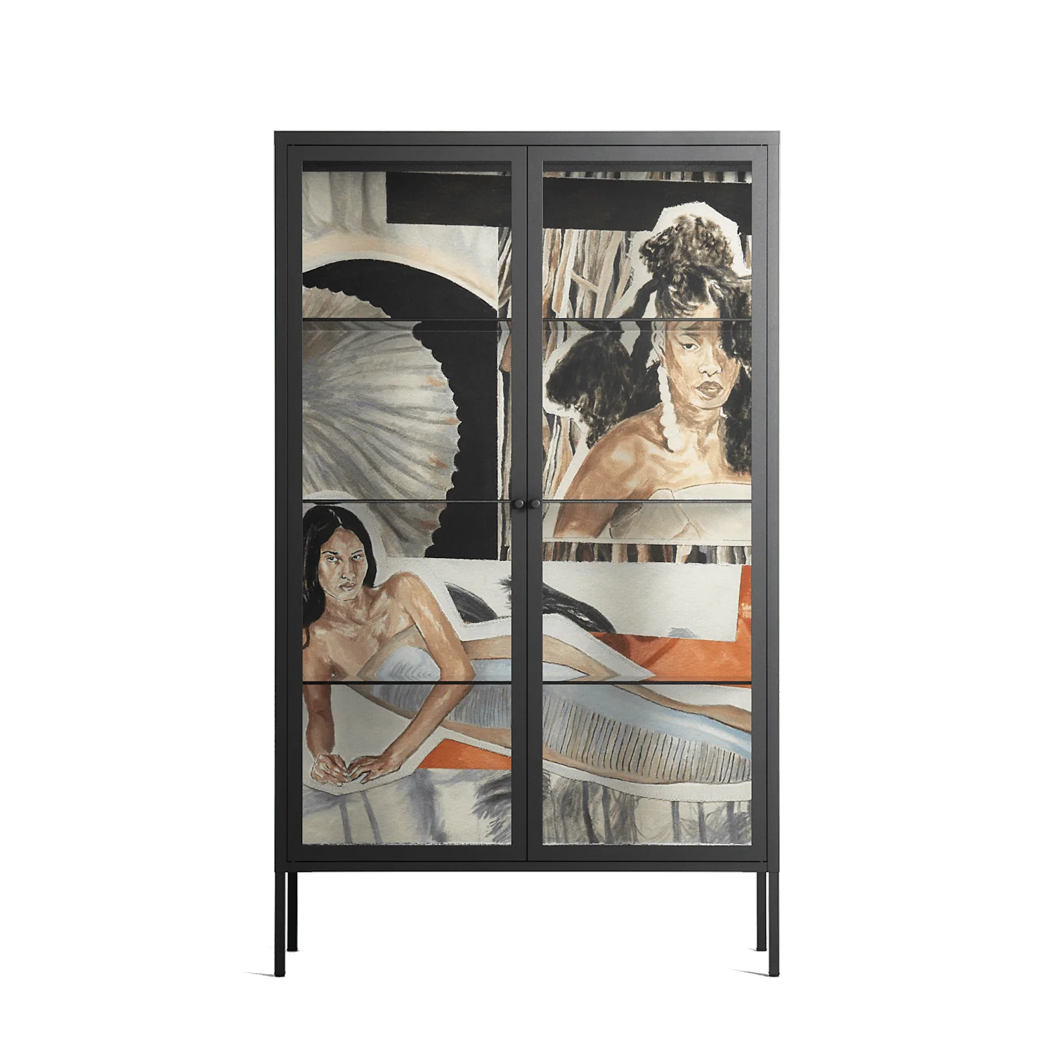 Sweet Far Away - Cabinet - Sophie Goudman-Peachey - Antracite - Clear glass