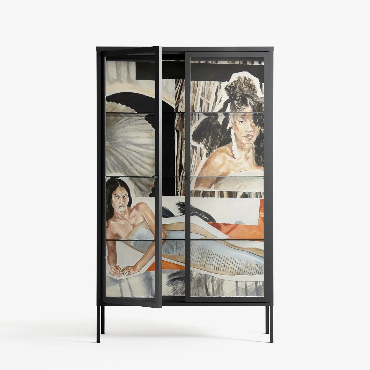 Sweet Far Away - Cabinet - Sophie Goudman-Peachey - Antracite - Clear glass - Image 2