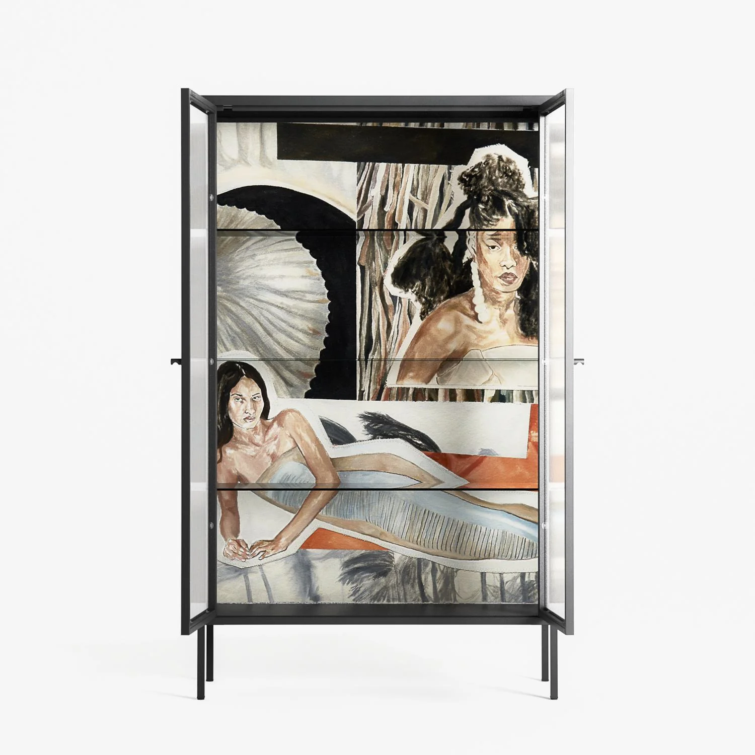 Sweet Far Away - Cabinet - Sophie Goudman-Peachey - Antracite - Reeded glass - Image 3