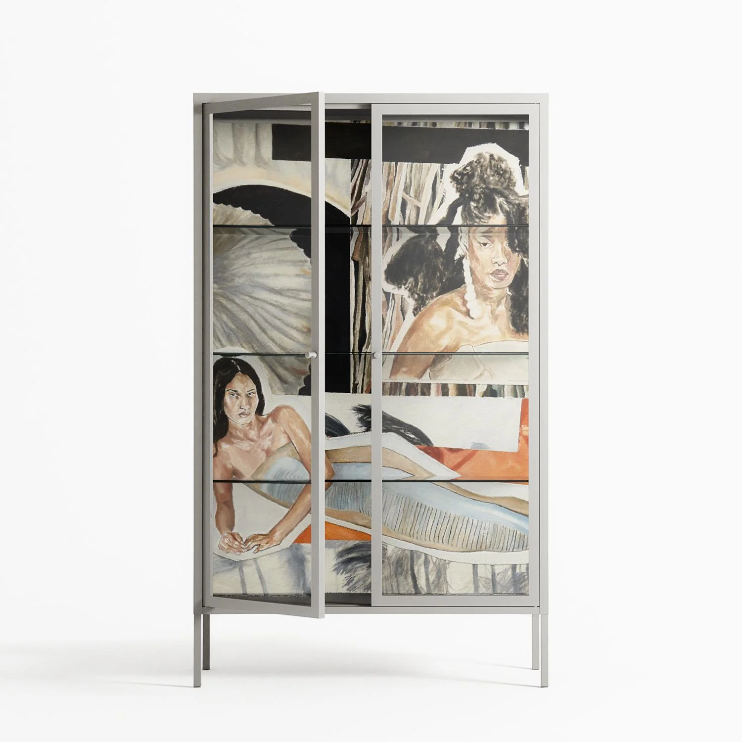 Sweet Far Away - Cabinet - Sophie Goudman-Peachey - Chalk - Clear glass - Image 2