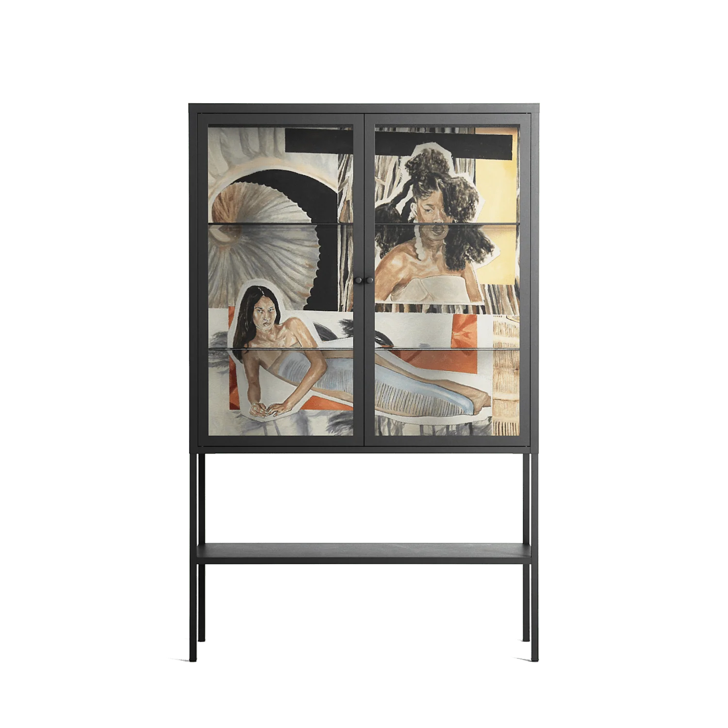 Sweet Far Away - Loft Cabinet - Sophie Goudman-Peachey - Antracite - Clear glass