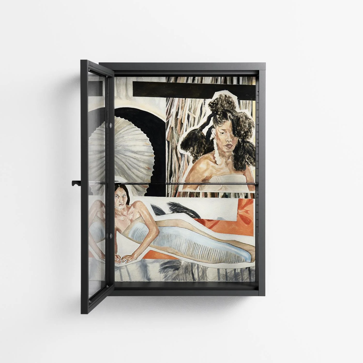 Sweet Far Away - Wall Cabinet - Sophie Goudman-Peachey - Antracite - Clear glass - Image 3