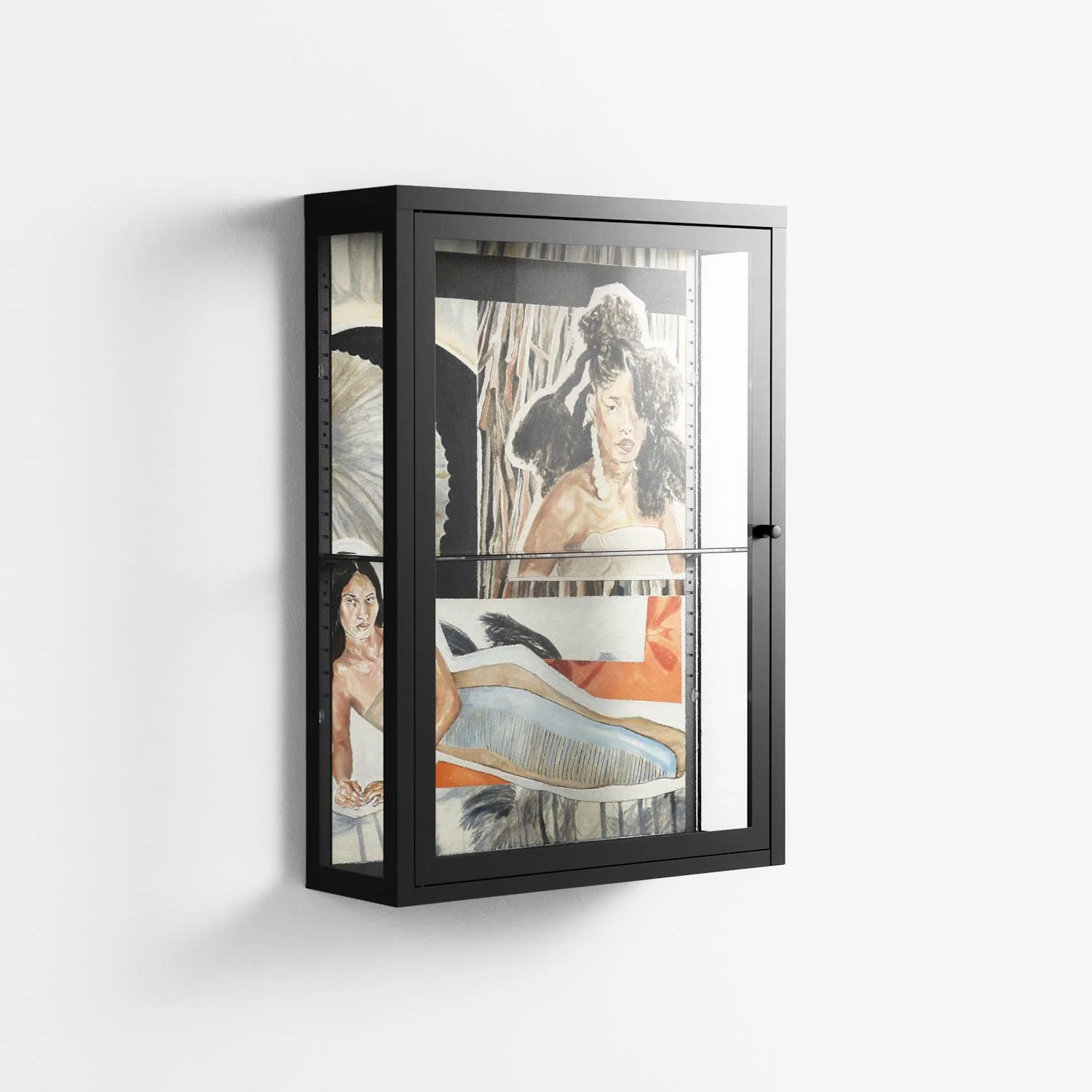 Sweet Far Away - Wall Cabinet - Sophie Goudman-Peachey - Antracite - Clear glass - Image 4