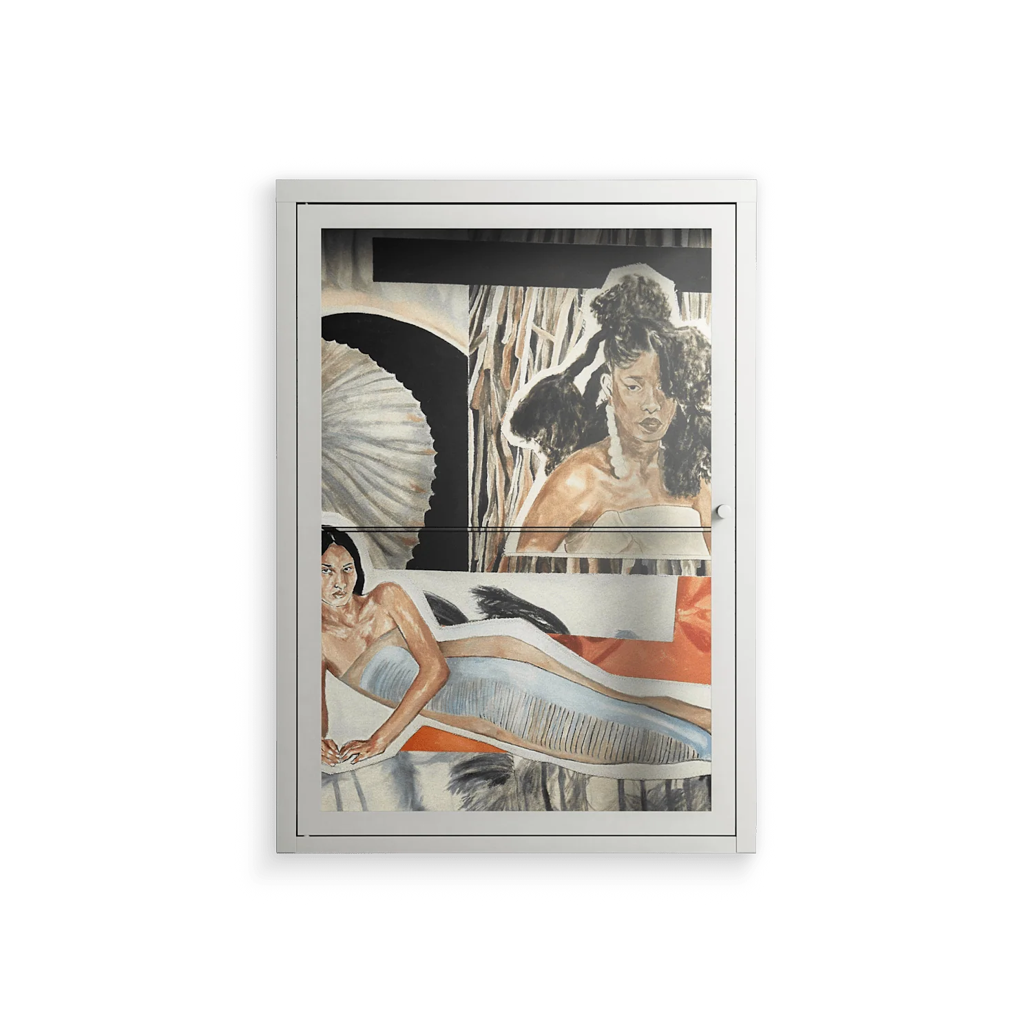 Sweet Far Away - Wall Cabinet - Sophie Goudman-Peachey - Chalk - Clear glass