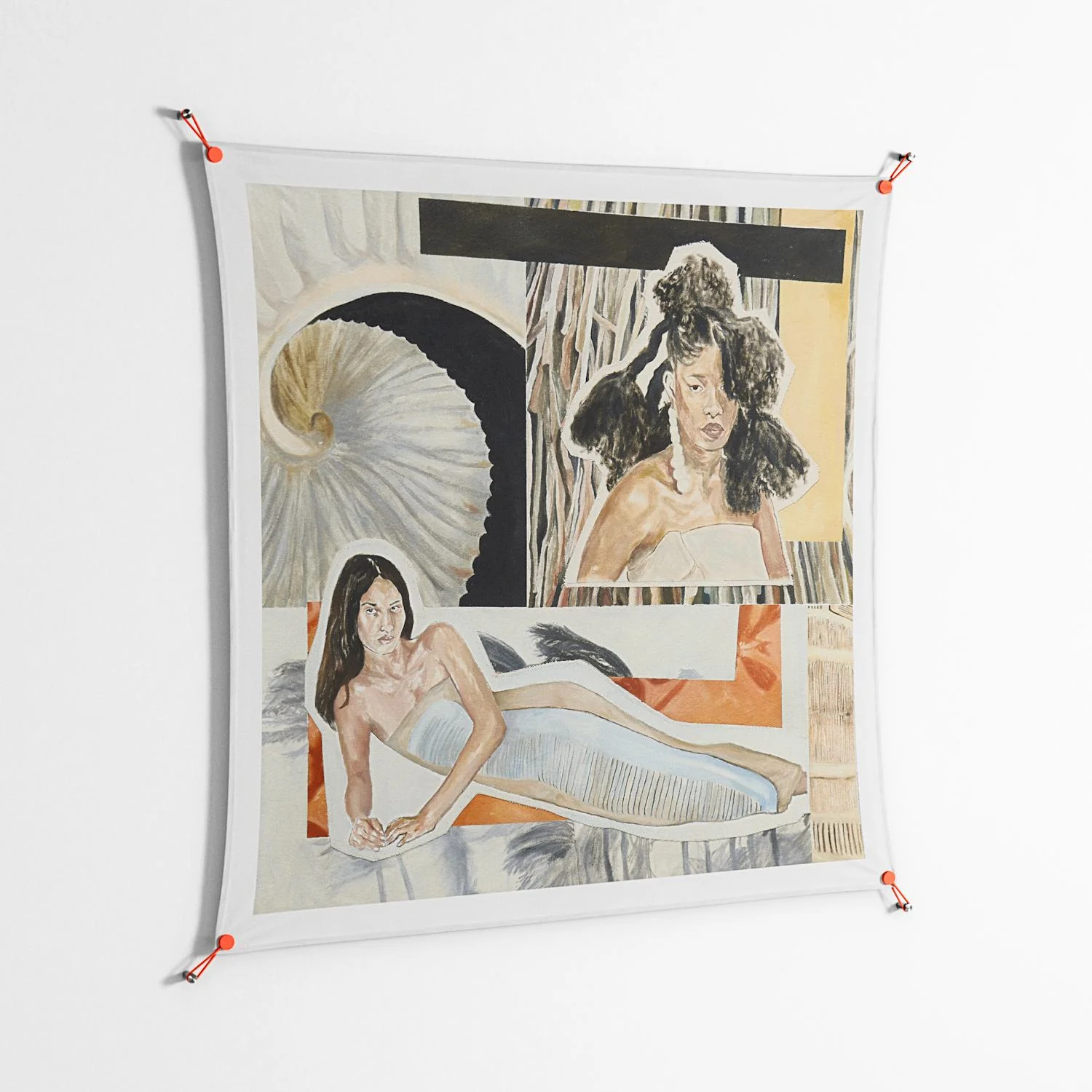 Sweet Far Away - Work On Wall - Sophie Goudman - Orange - 140 x 140 cm - Image 2