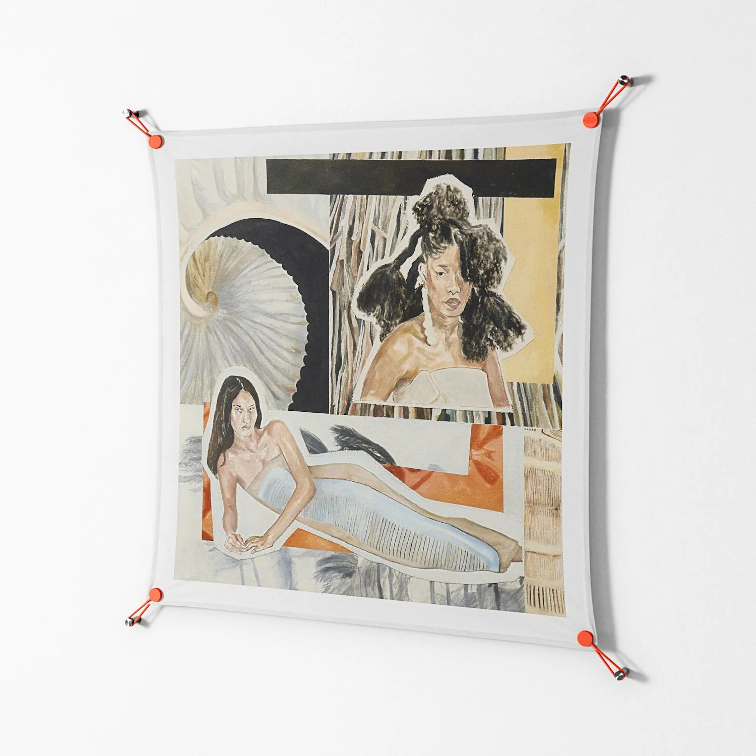 Sweet Far Away - Work On Wall - Sophie Goudman - Orange - 90 x 90 cm - Image 2