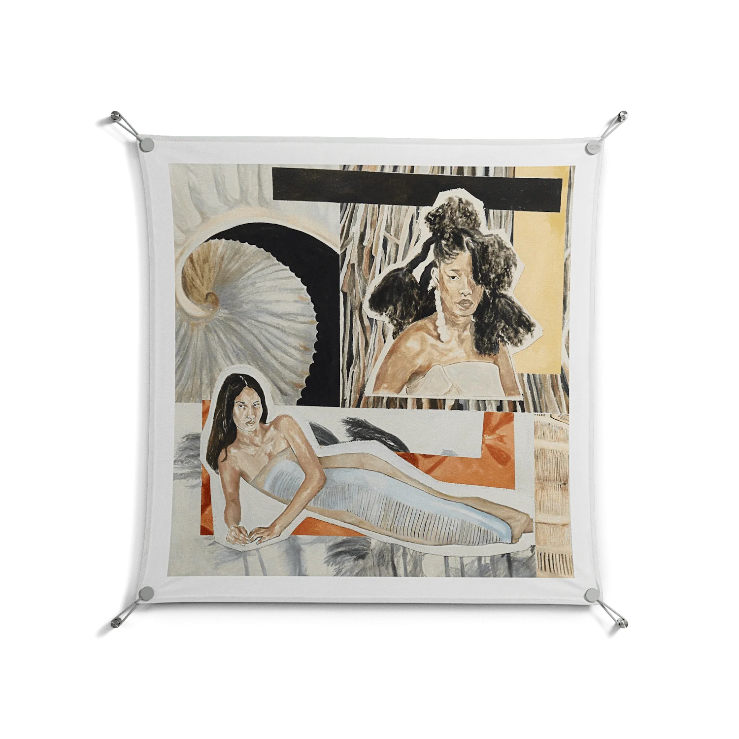 Sweet Far Away - Work On Wall - Sophie Goudman - Silver - 90 x 90 cm