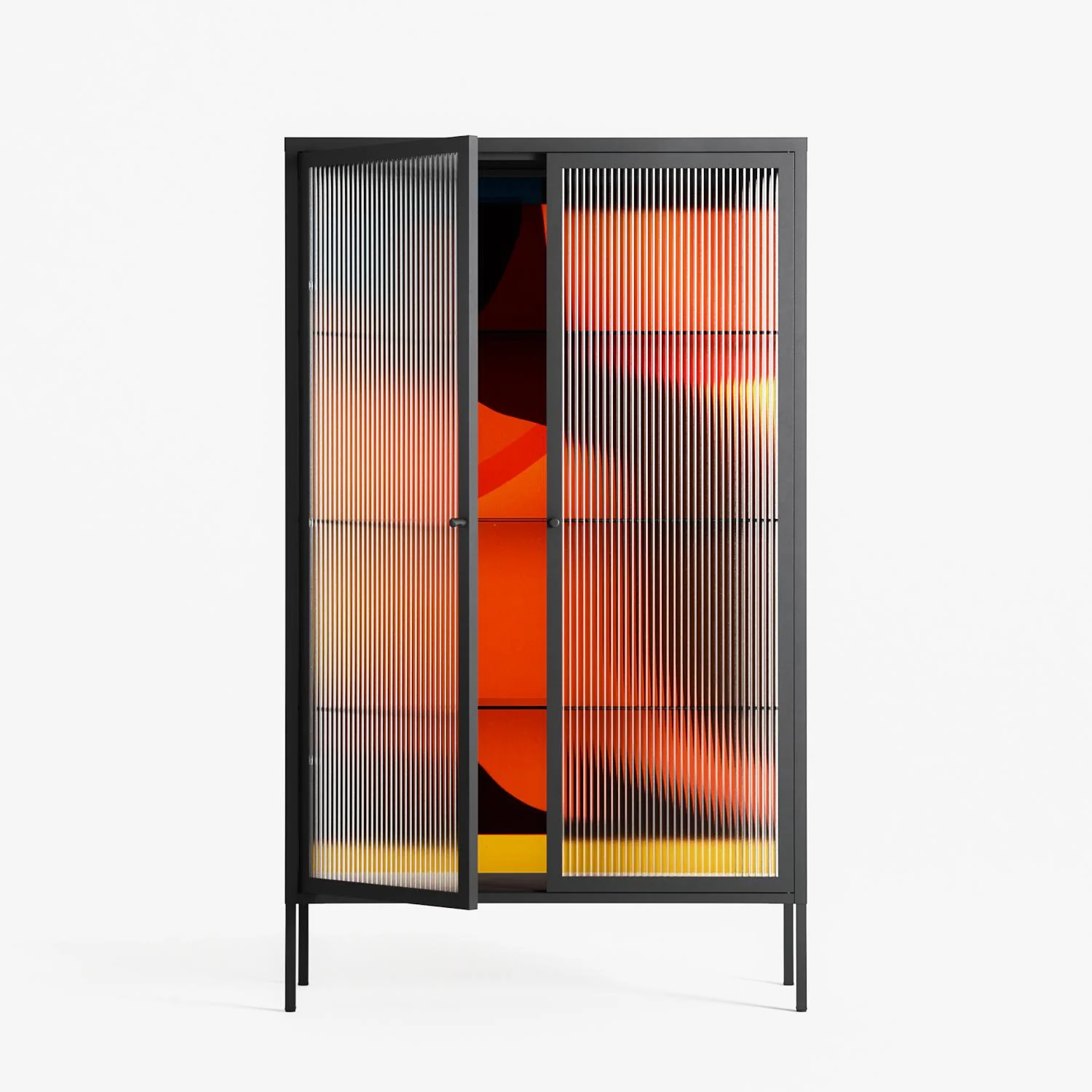 Swift - Cabinet - Rikki Hewitt - Antracite - Reeded glass - Image 2