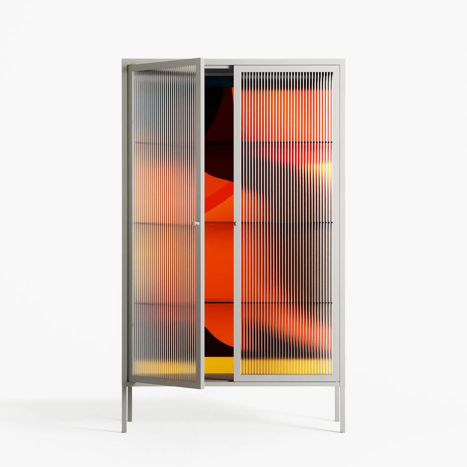Swift - Cabinet - Rikki Hewitt - Chalk - Reeded glass - Image 2