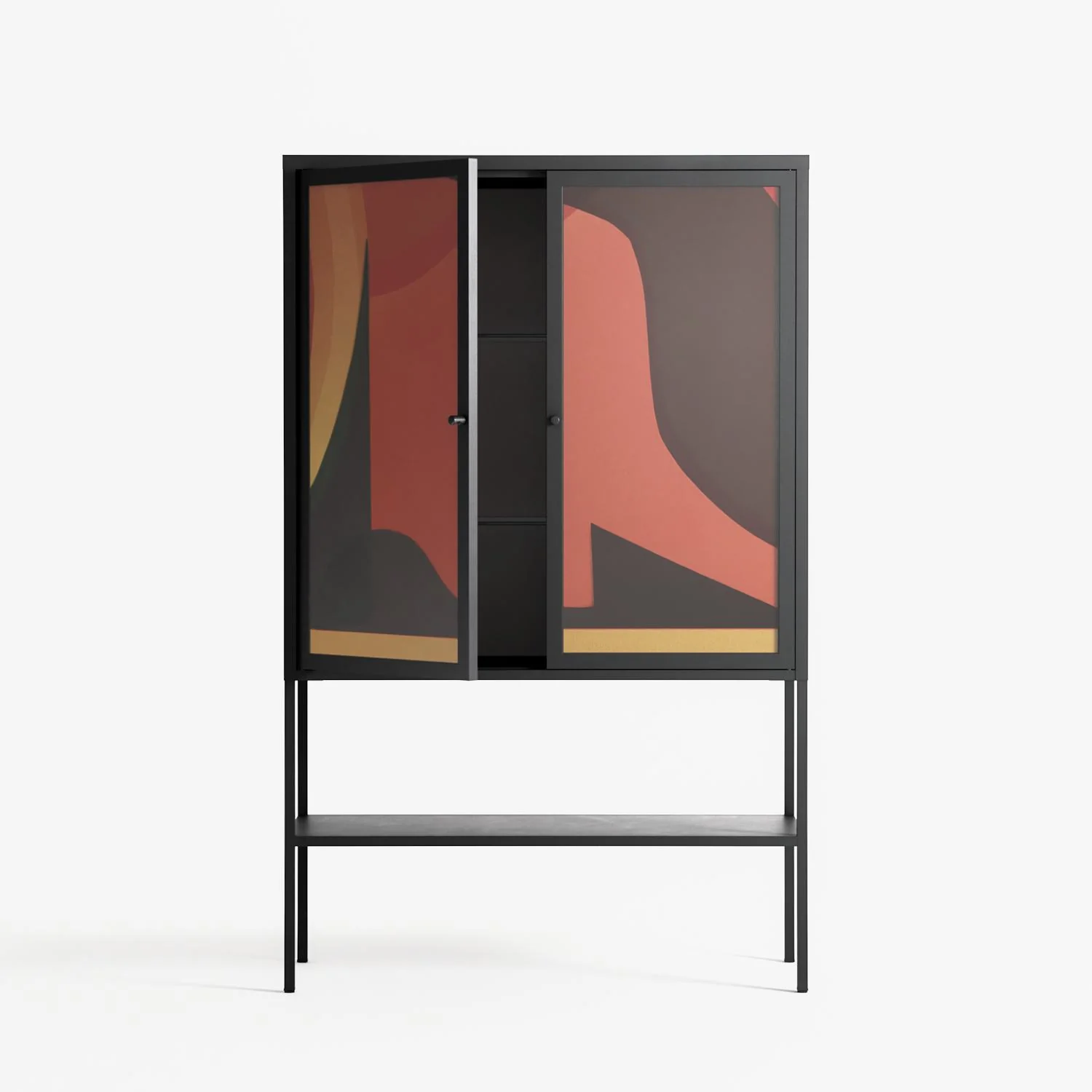 Swift - Loft Cabinet - Rikki Hewitt - Antracite - Overlay Glass - Image 3
