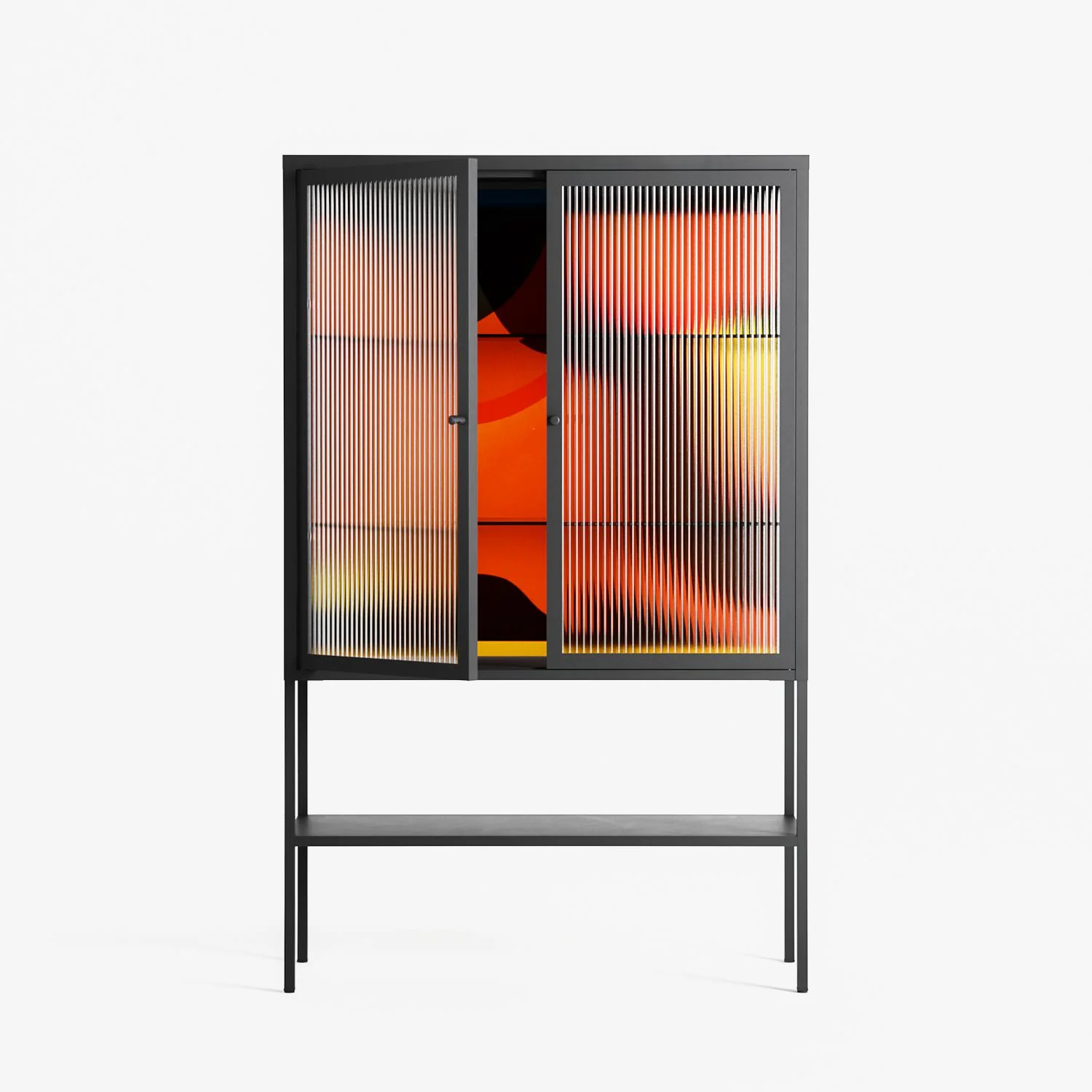 Swift - Loft Cabinet - Rikki Hewitt - Antracite - Reeded glass - Image 2