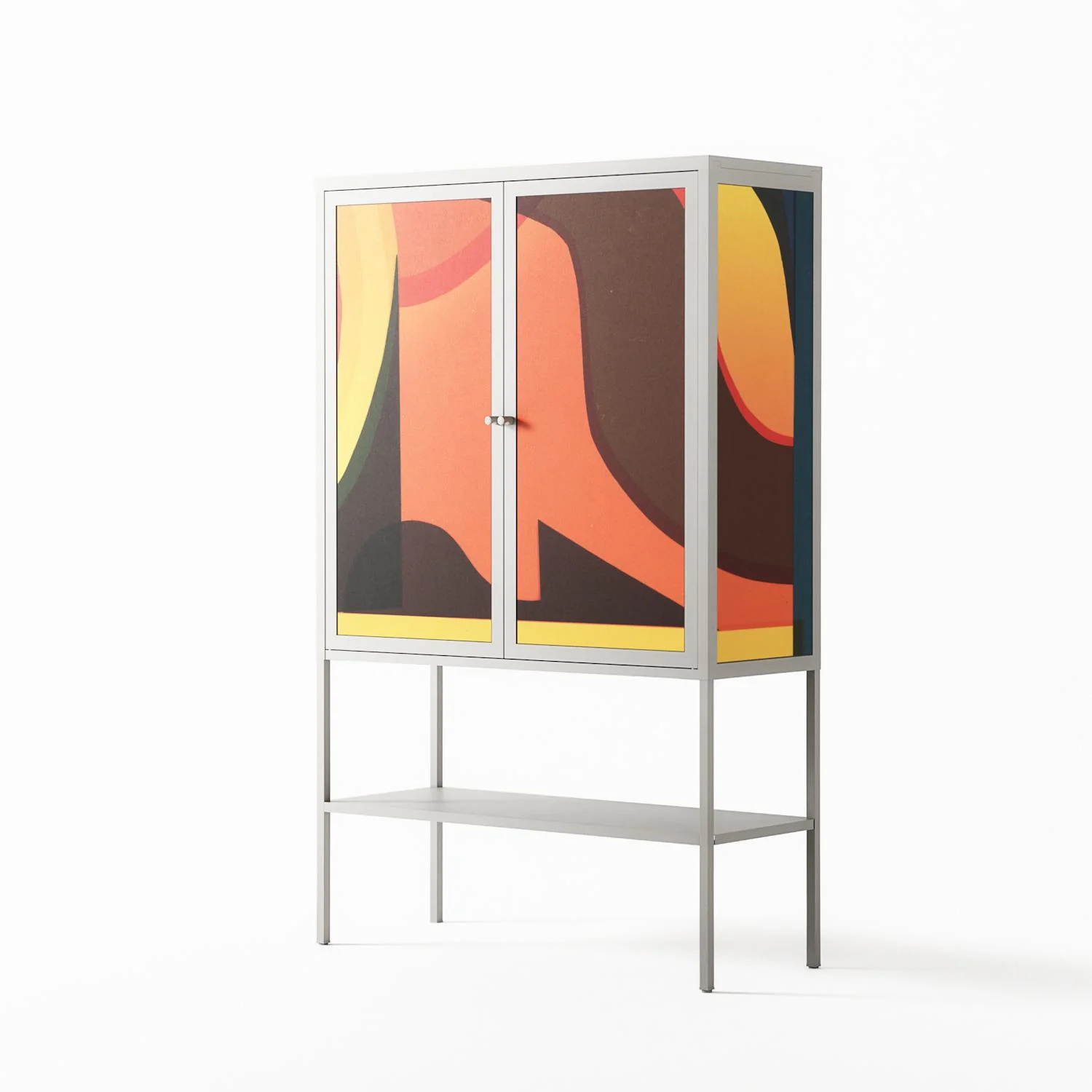 Swift - Loft Cabinet - Rikki Hewitt - Chalk - Overlay Metal - Image 2