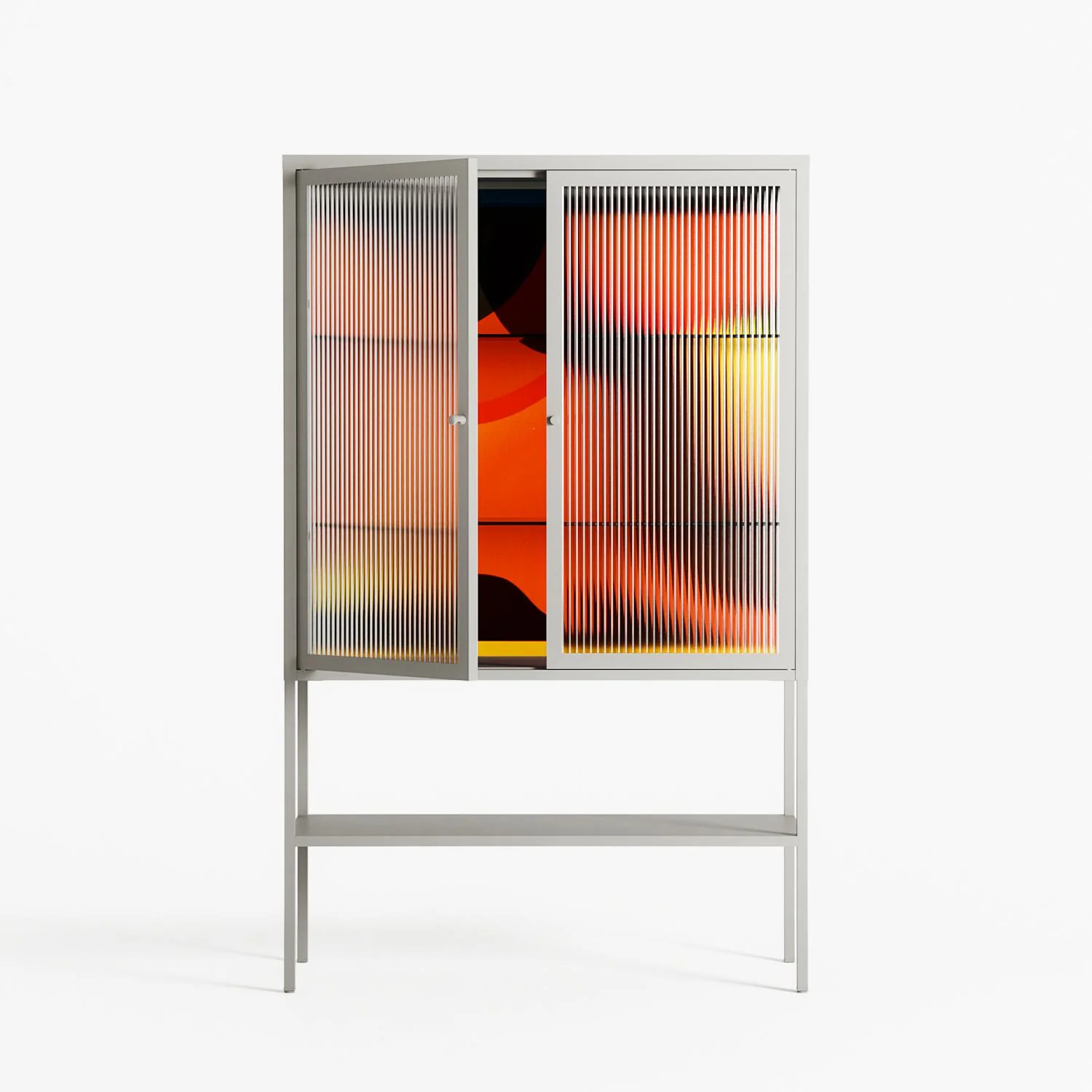 Swift - Loft Cabinet - Rikki Hewitt - Chalk - Reeded glass - Image 2