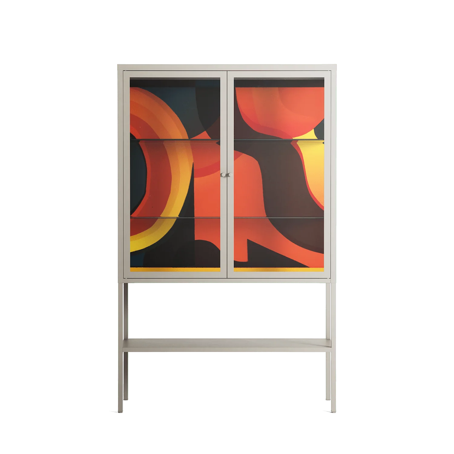 Swift - Loft Cabinet - Rikki Hewitt - Pebble - Clear glass