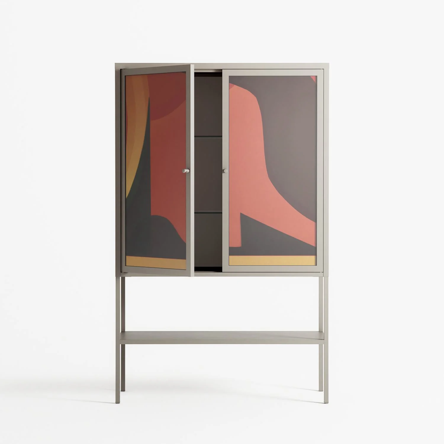 Swift - Loft Cabinet - Rikki Hewitt - Pebble - Overlay Glass - Image 3