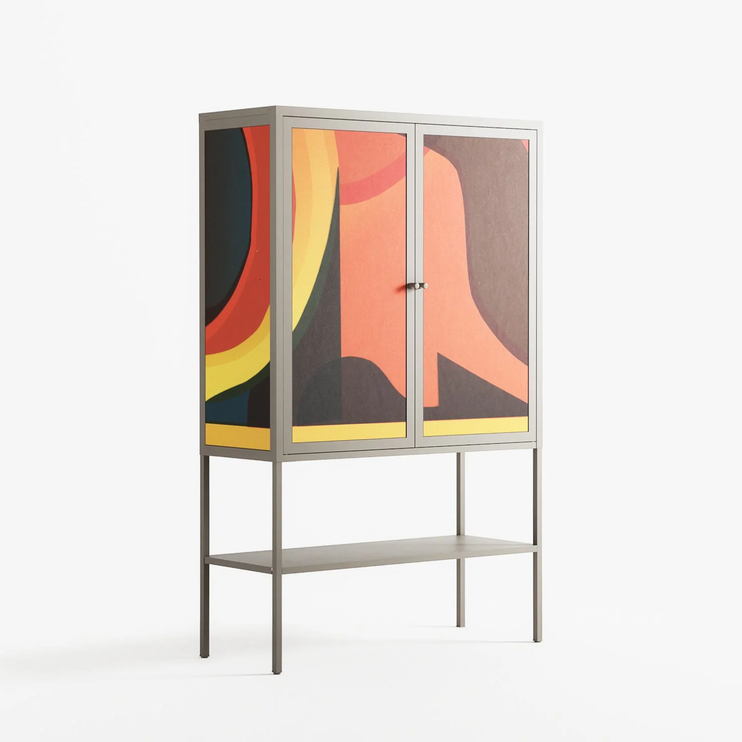 Swift - Loft Cabinet - Rikki Hewitt - Pebble - Overlay Metal - Image 4