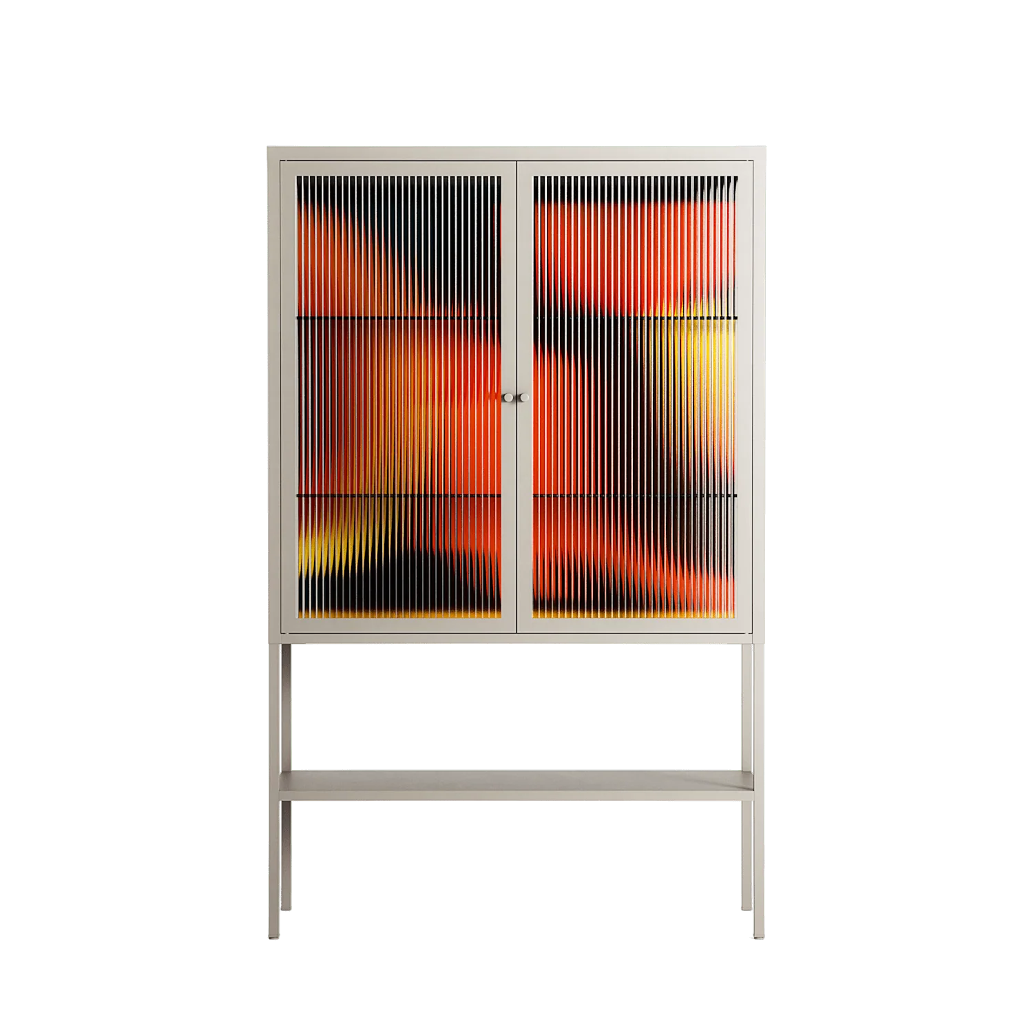 Swift - Loft Cabinet - Rikki Hewitt - Pebble - Reeded glass