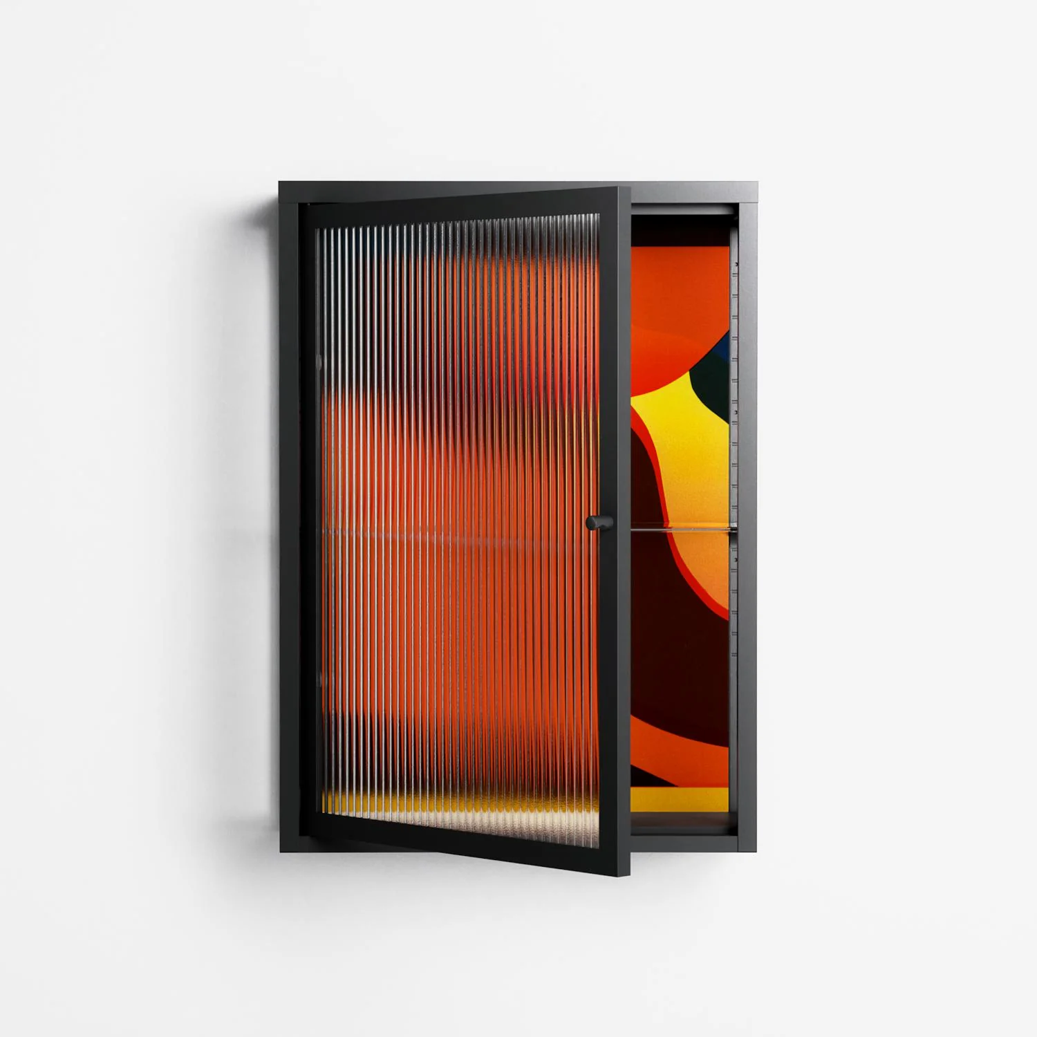 Swift - Wall Cabinet - Rikki Hewitt - Antracite - Reeded glass - Image 2