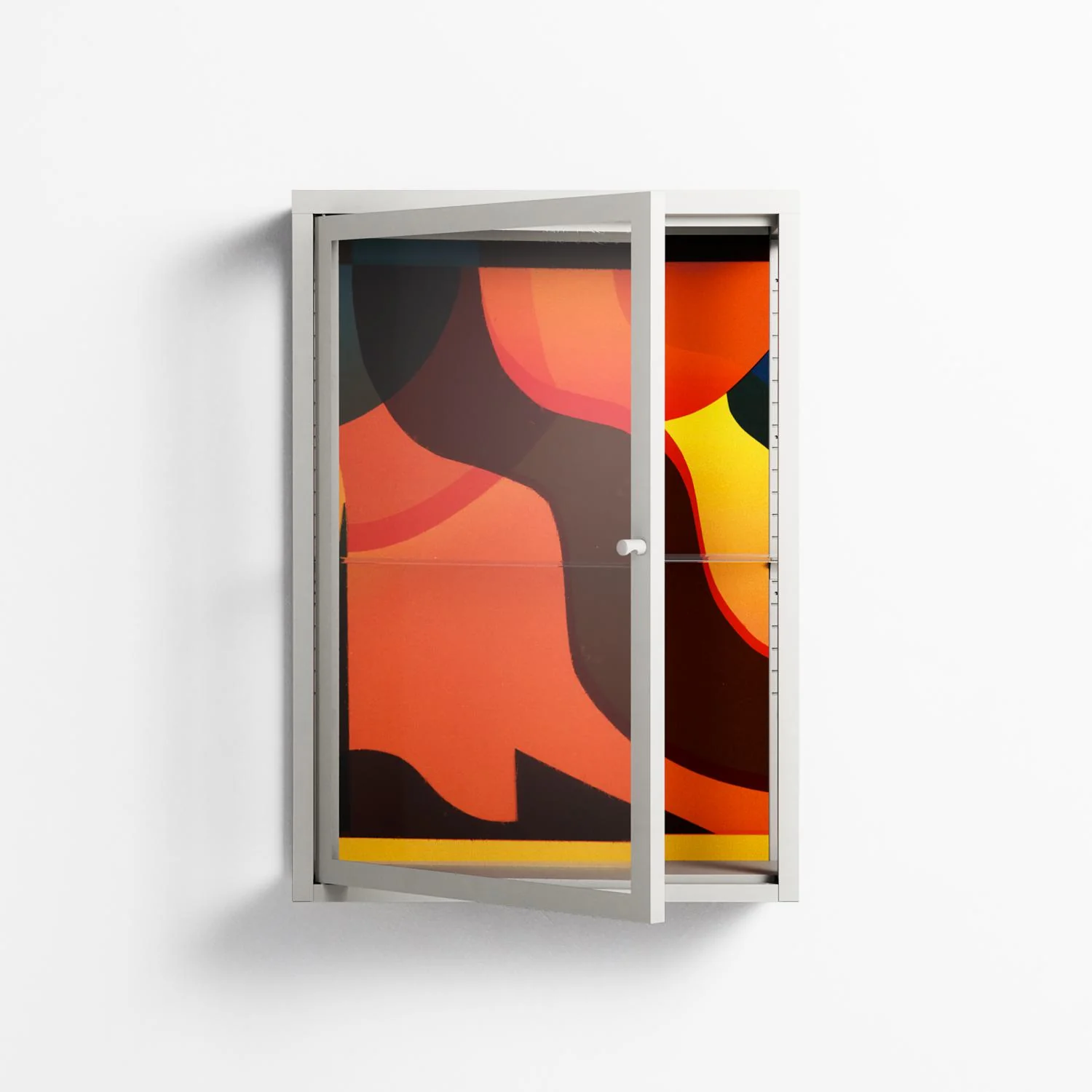 Swift - Wall Cabinet - Rikki Hewitt - Chalk - Clear glass - Image 2