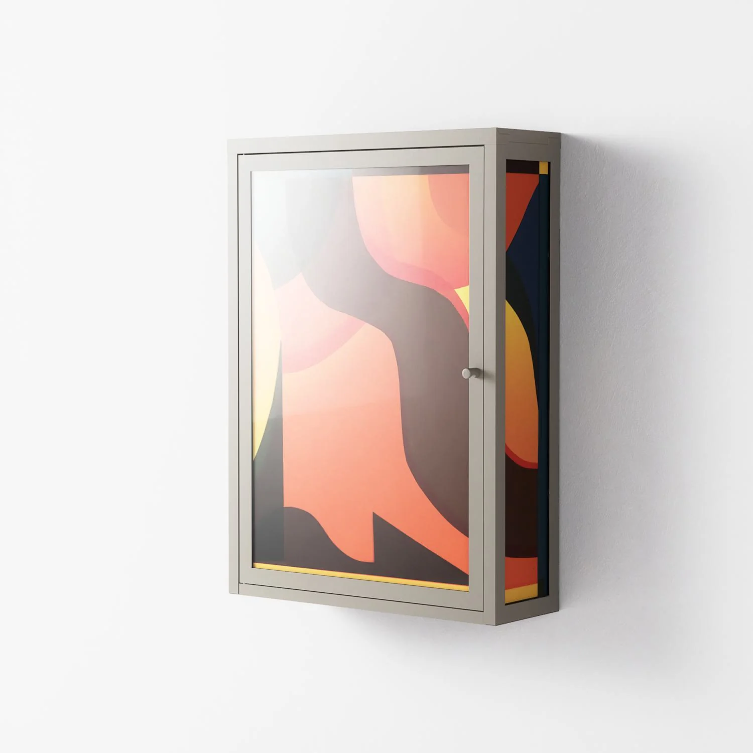 Swift - Wall Cabinet - Rikki Hewitt - Pebble - Overlay Glass - Image 2