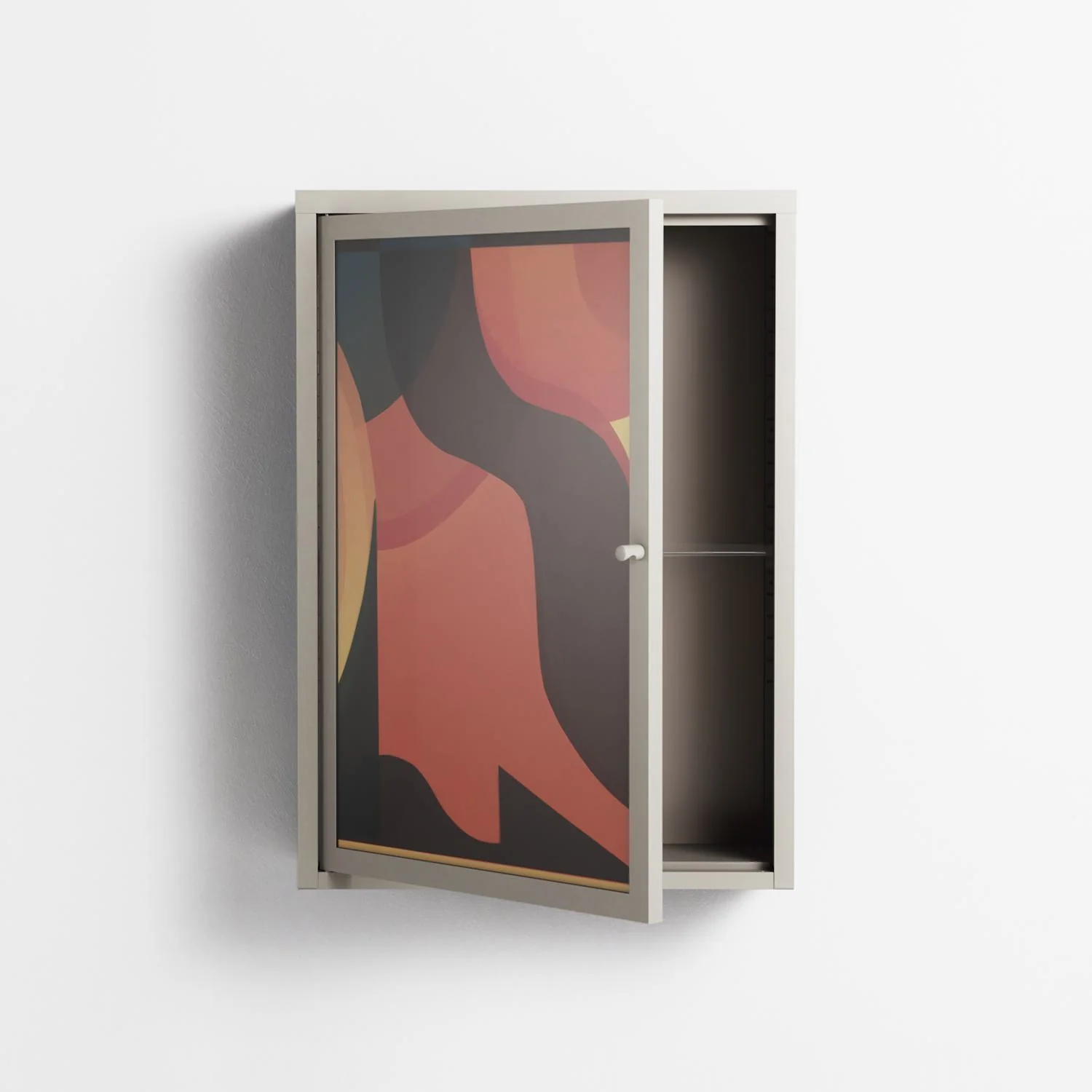 Swift - Wall Cabinet - Rikki Hewitt - Pebble - Overlay Glass - Image 3