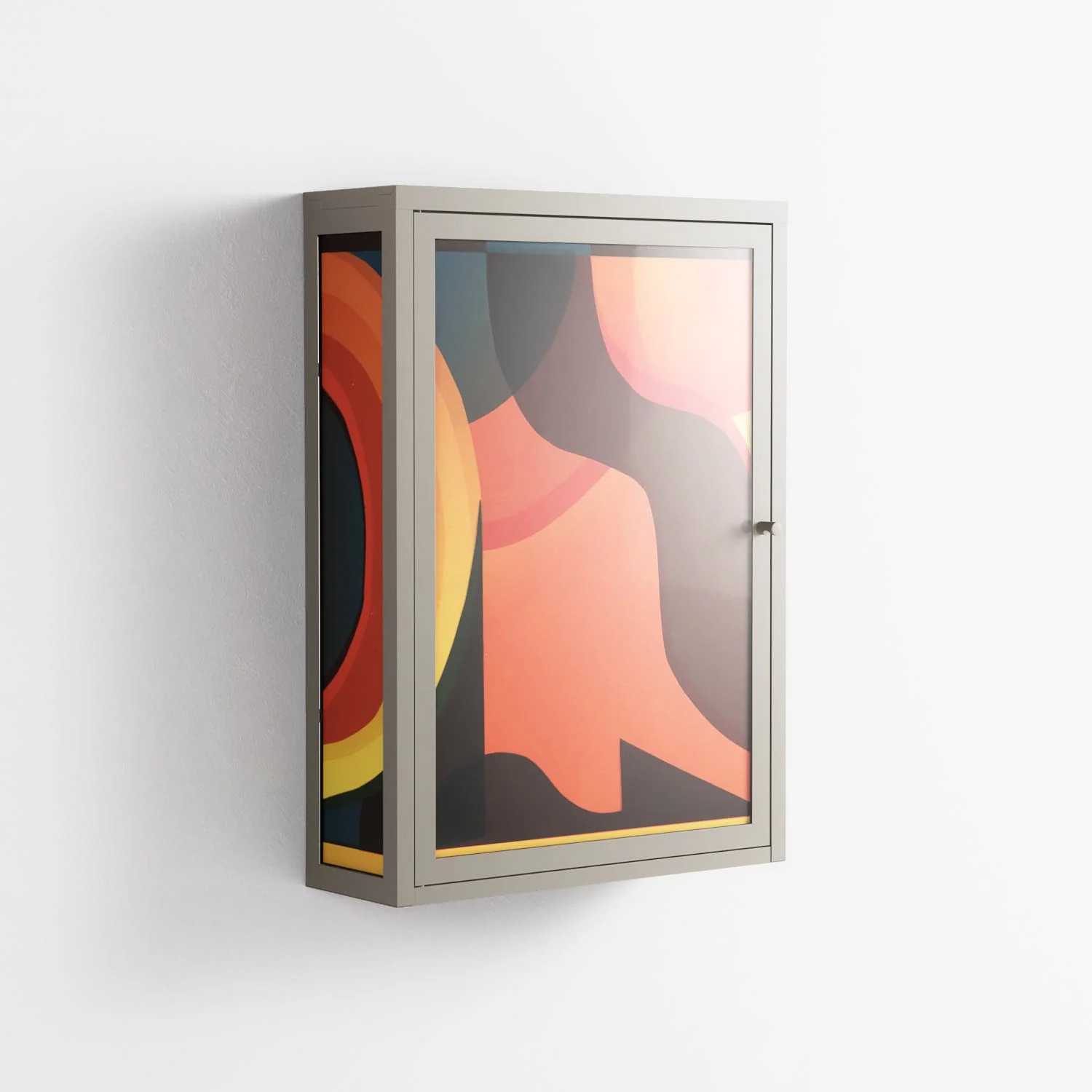 Swift - Wall Cabinet - Rikki Hewitt - Pebble - Overlay Glass - Image 4