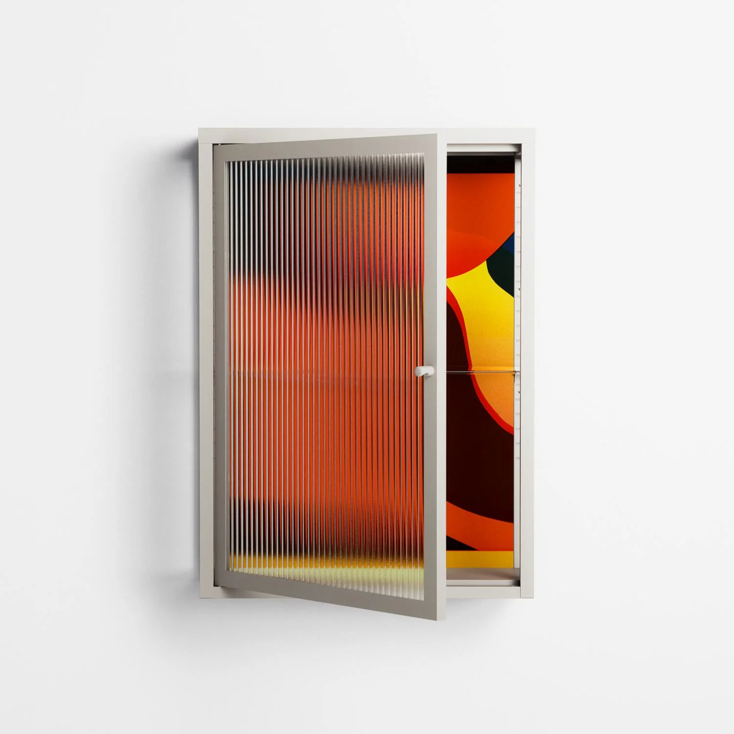Swift - Wall Cabinet - Rikki Hewitt - Pebble - Reeded glass - Image 2