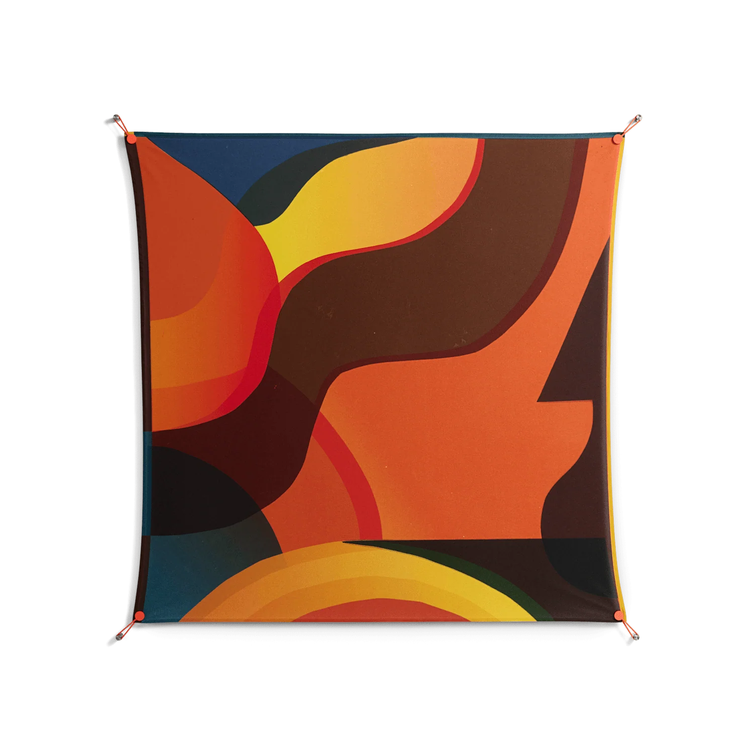 Swift - Work On Wall - Rikki Hewitt - Orange - 140 x 140 cm