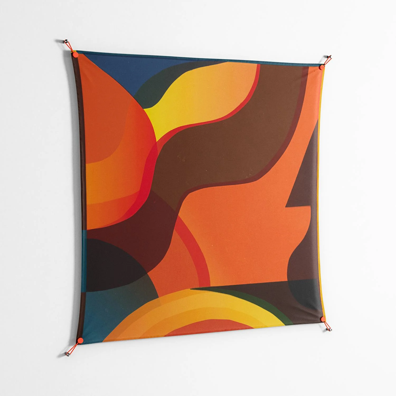 Swift - Work On Wall - Rikki Hewitt - Orange - 140 x 140 cm - Image 2