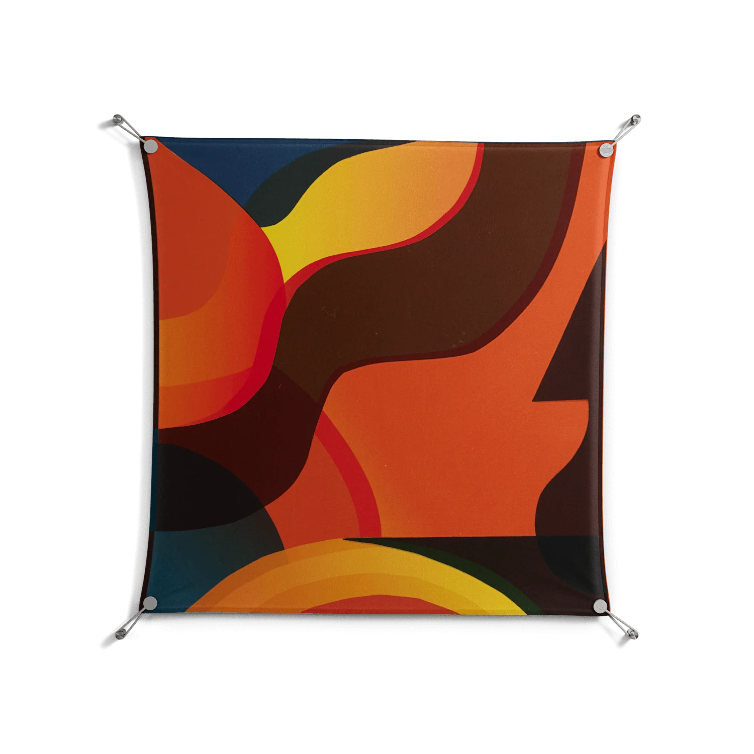 Swift - Work On Wall - Rikki Hewitt - Silver - 90 x 90 cm